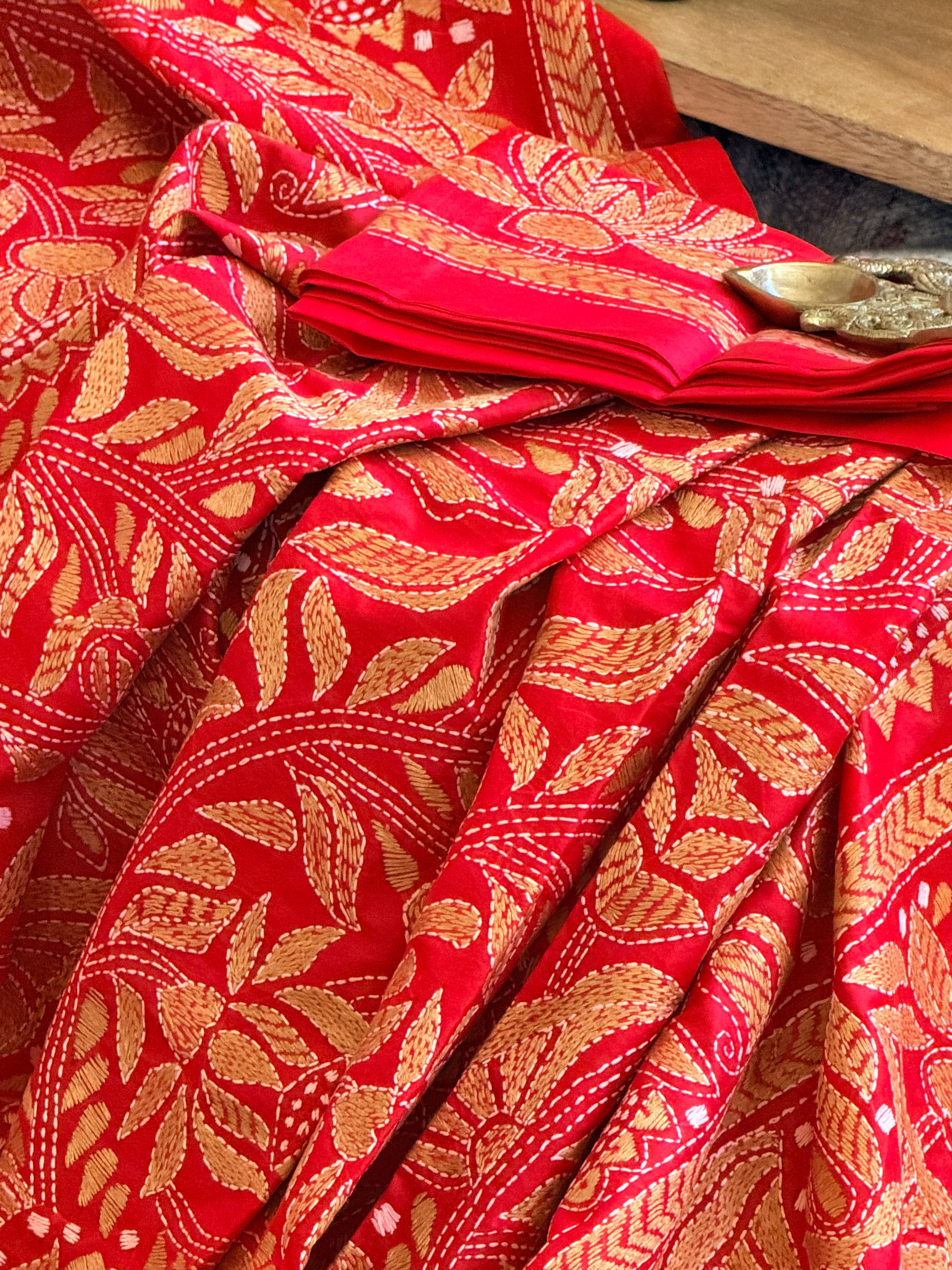 Kantha Stitch Saree