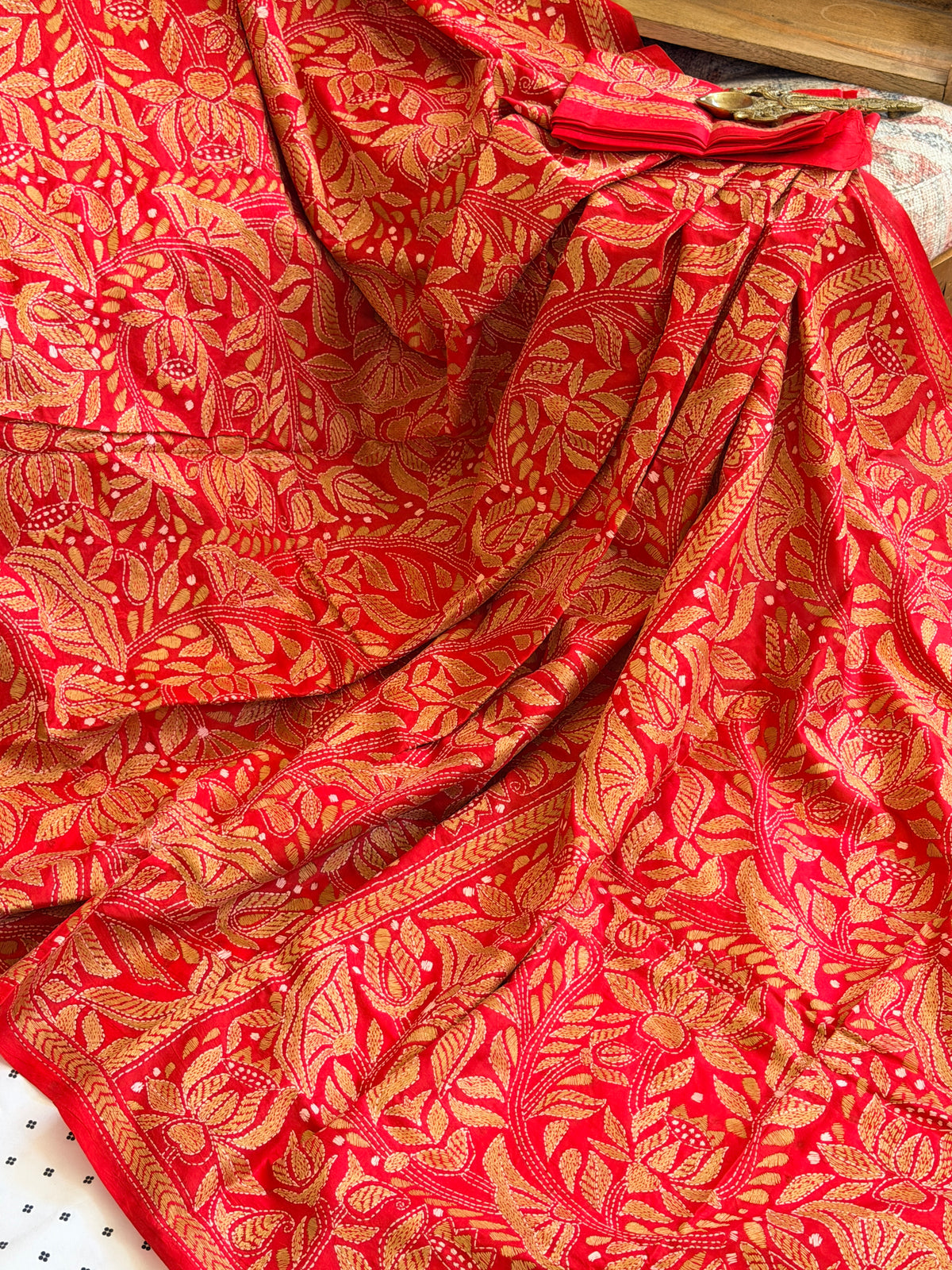 Kantha Stitch Saree