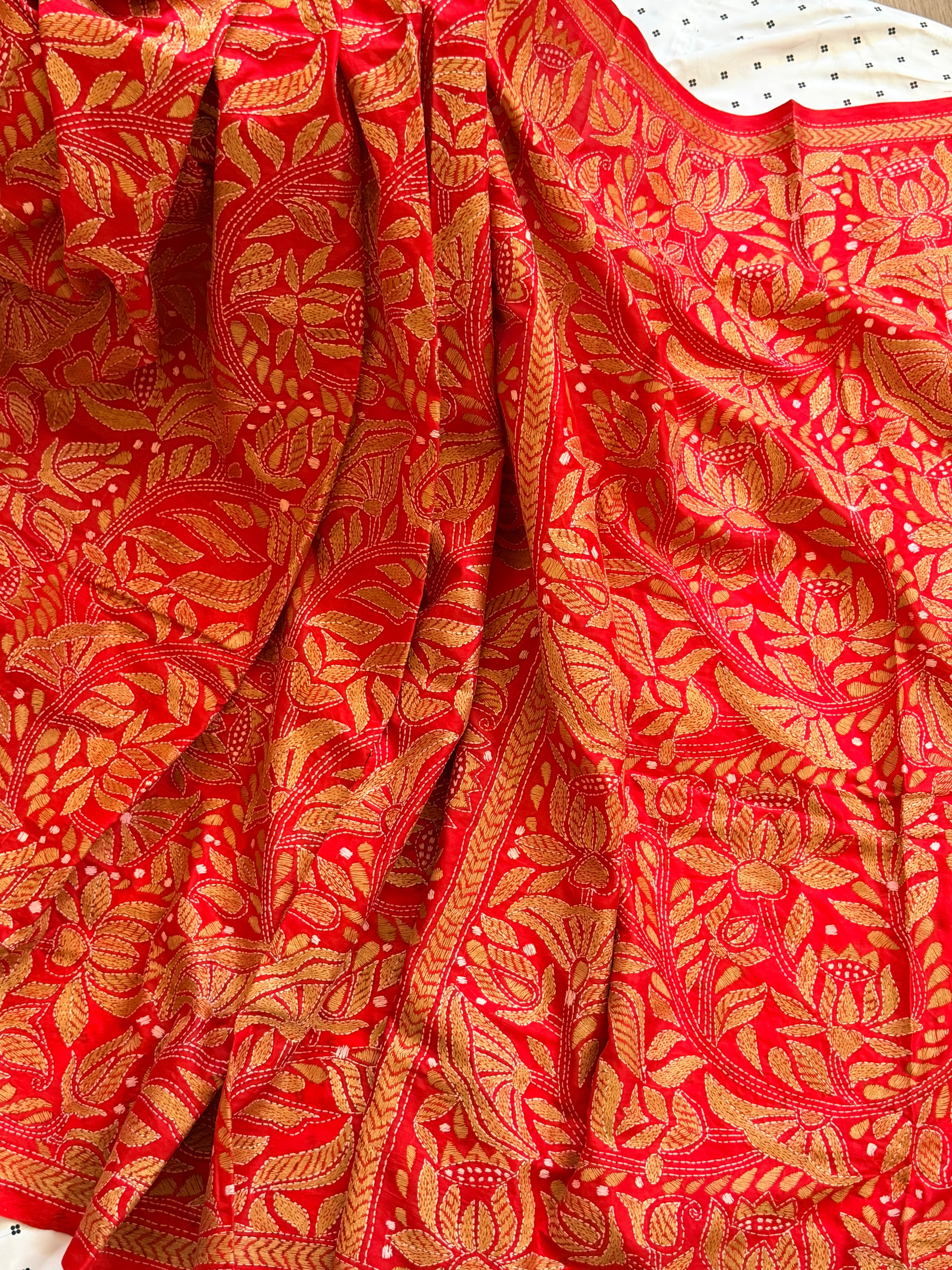 Kantha Stitch Saree