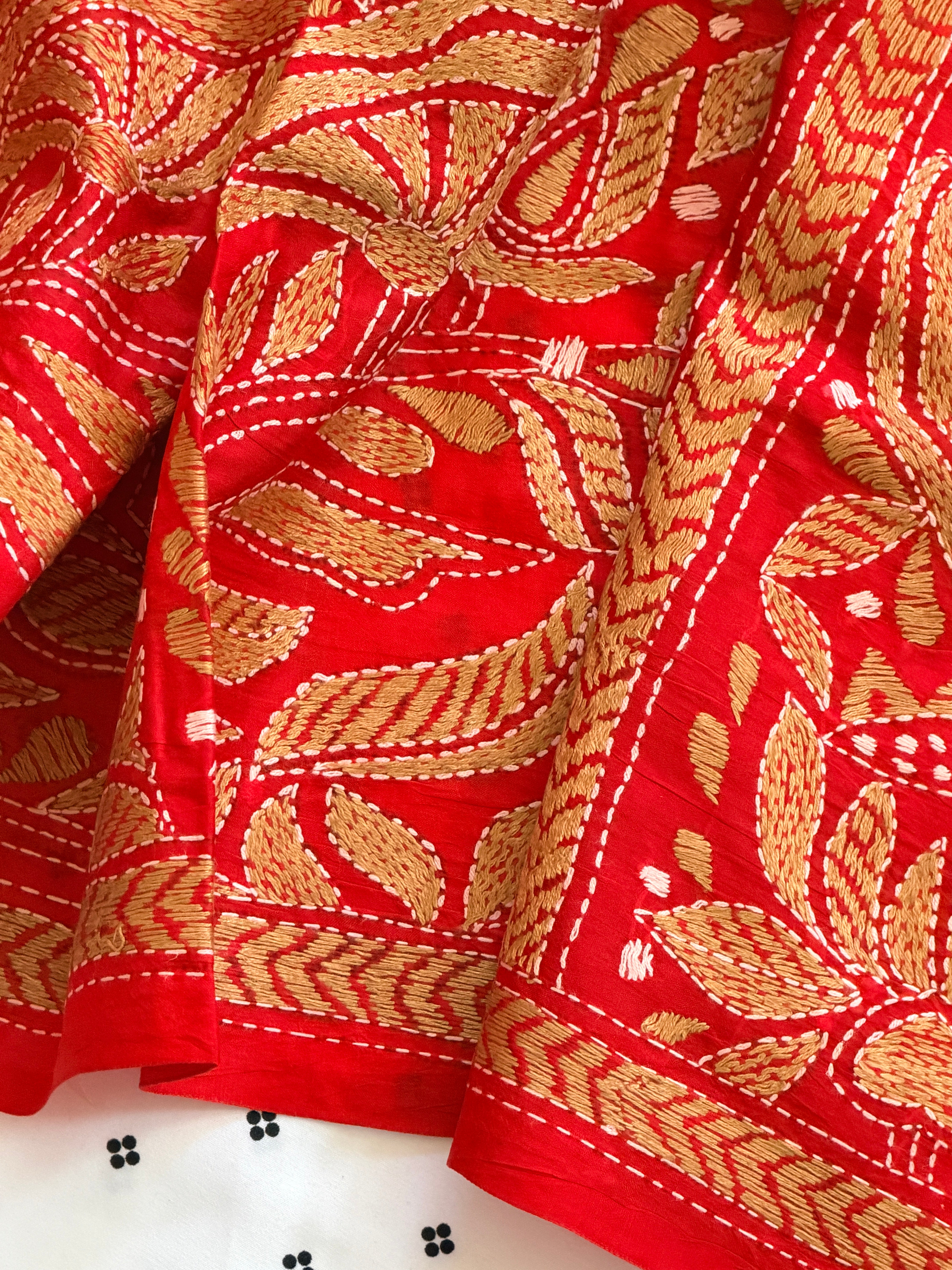 Kantha Stitch Saree