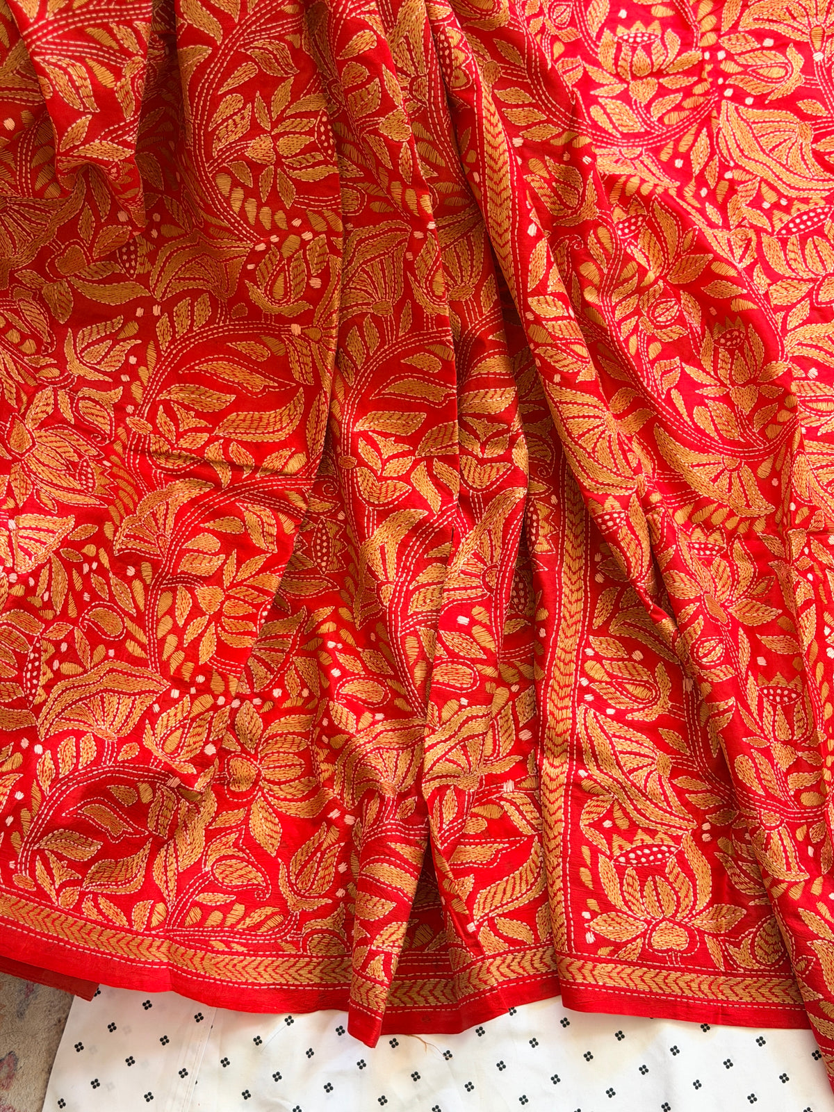 Kantha Stitch Saree