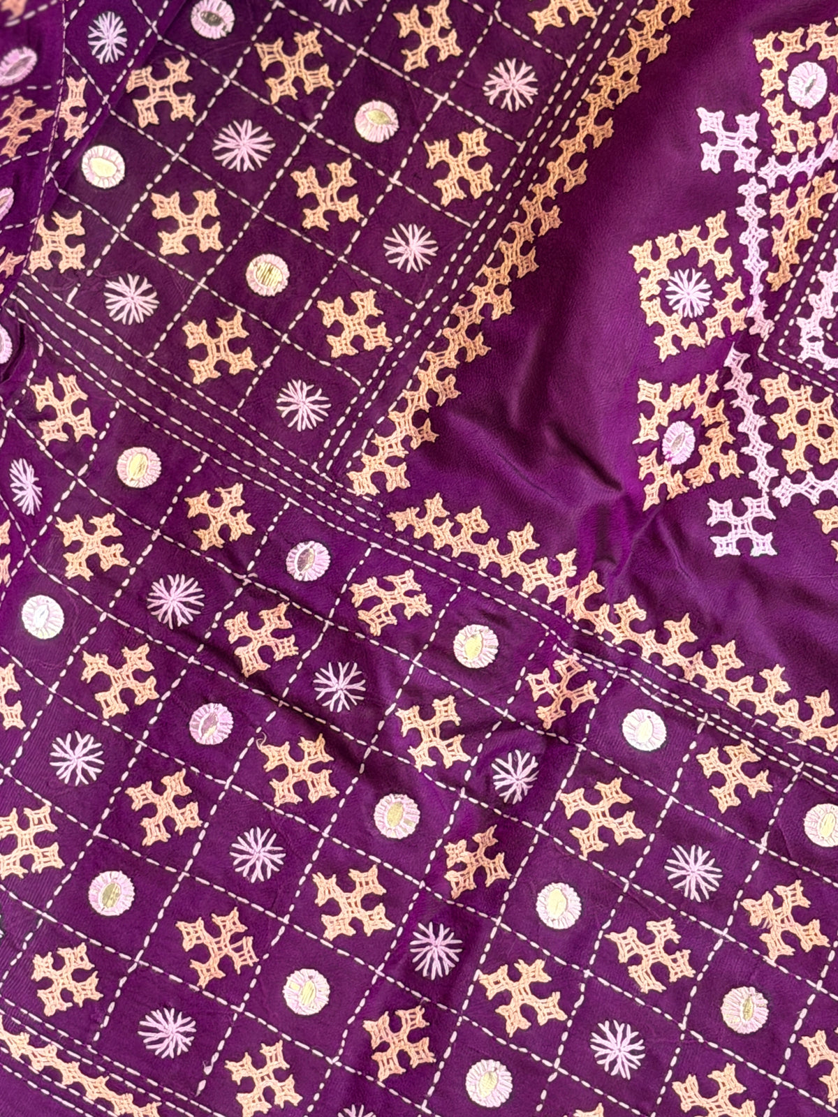 Kantha Stitch Saree