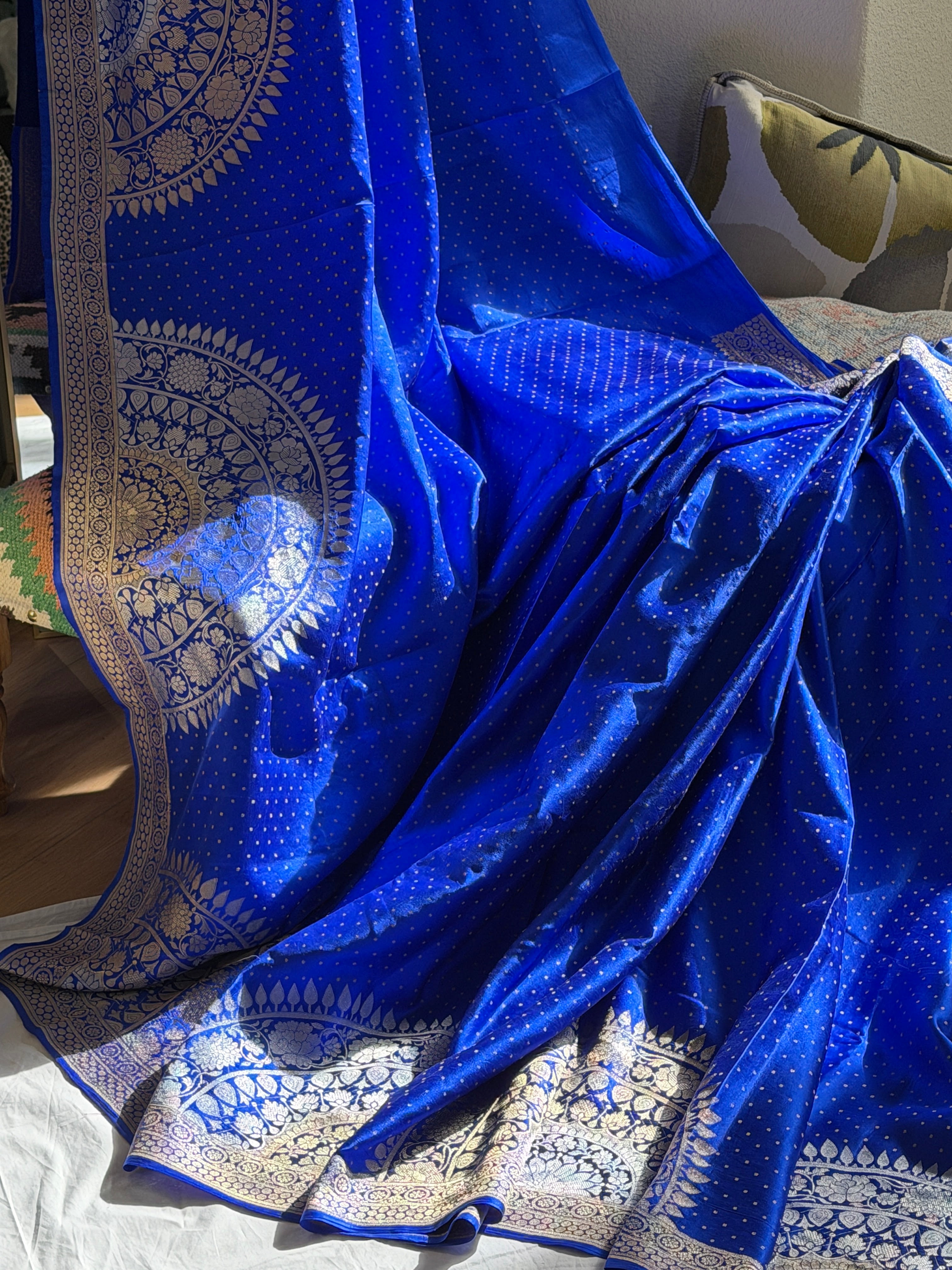 Banarasi Mashru Pure Silk Sona Roopa Saree