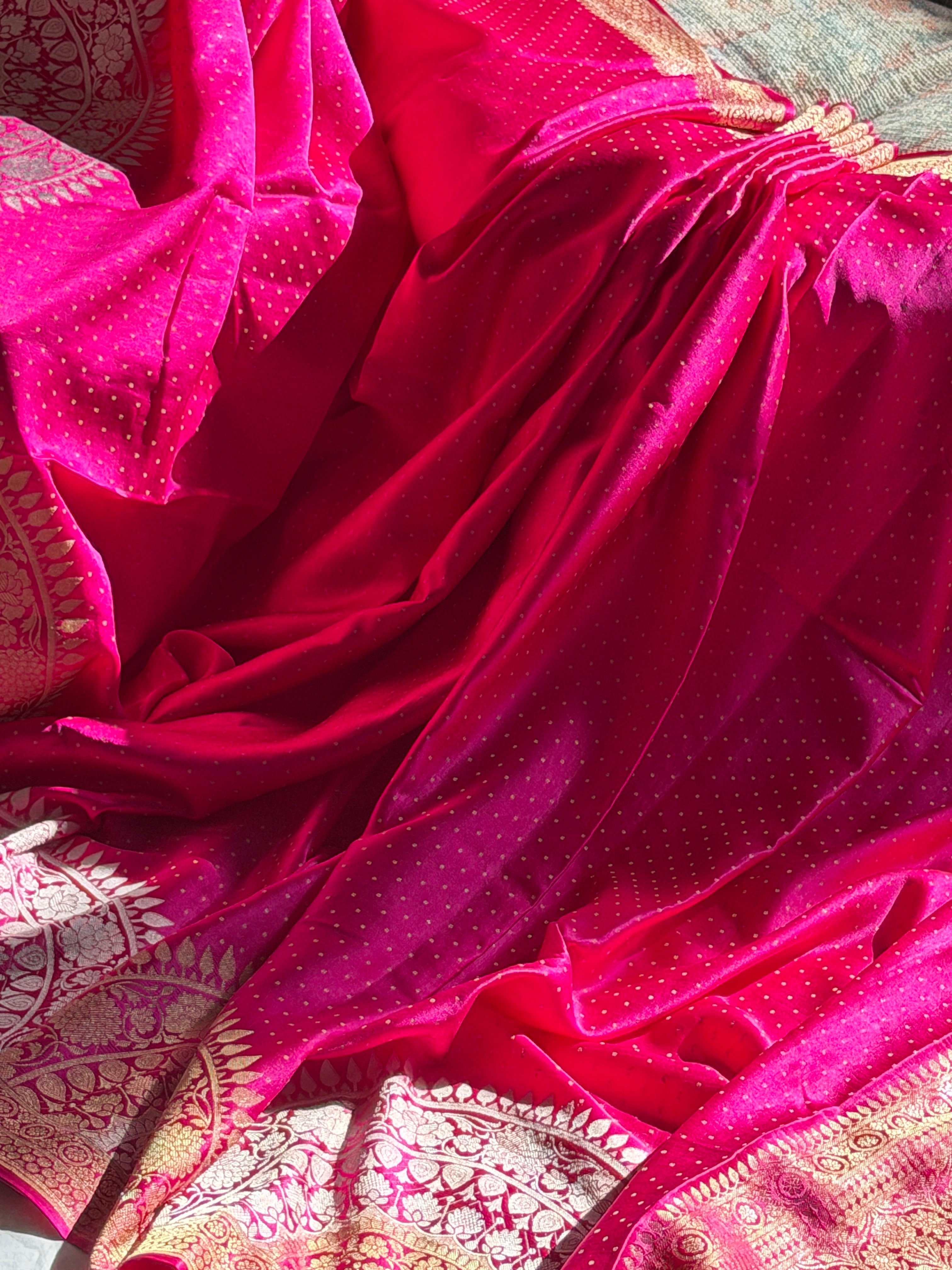 Banarasi Mashru Pure Silk Sona Roopa Saree