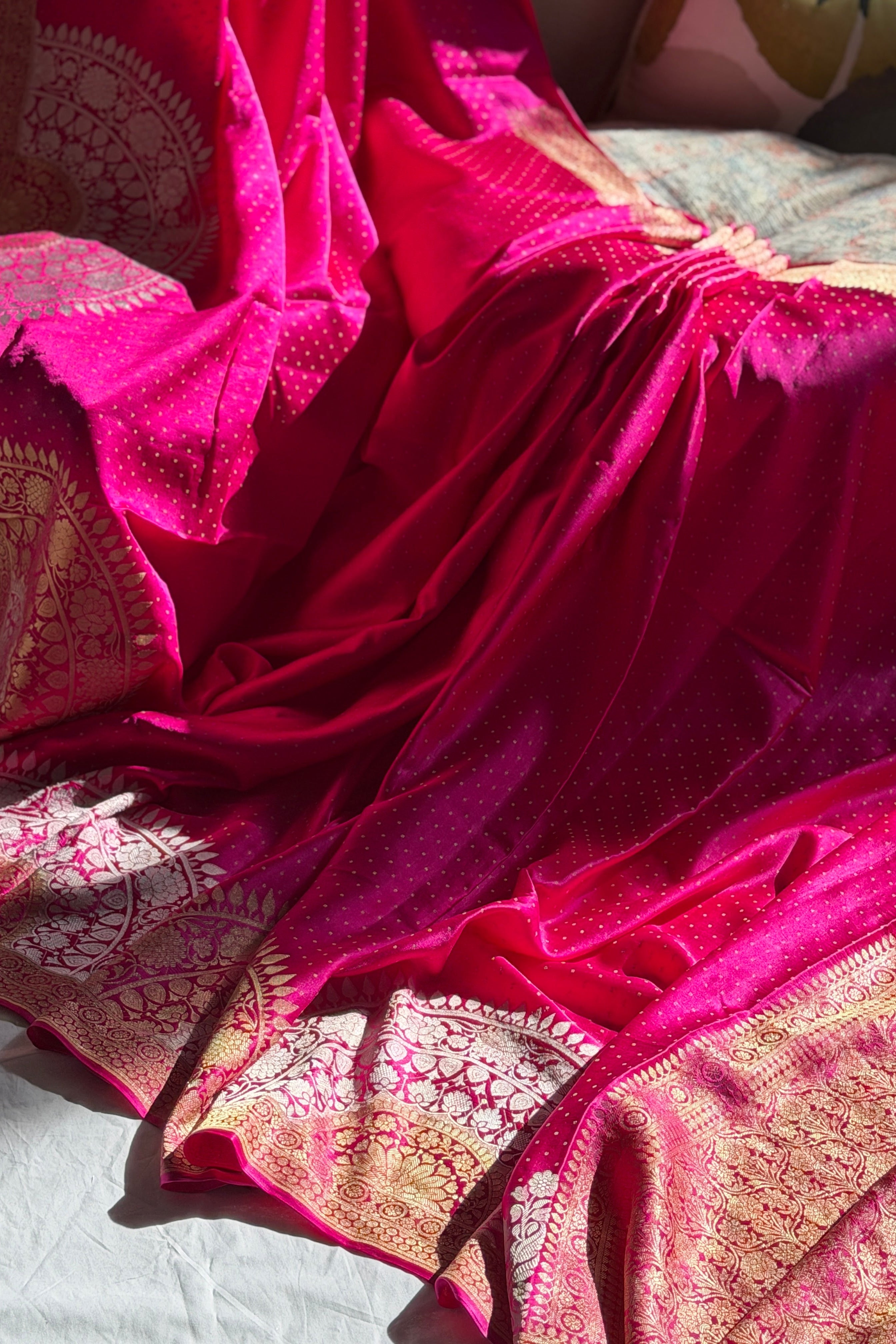 Banarasi Mashru Pure Silk Sona Roopa Saree