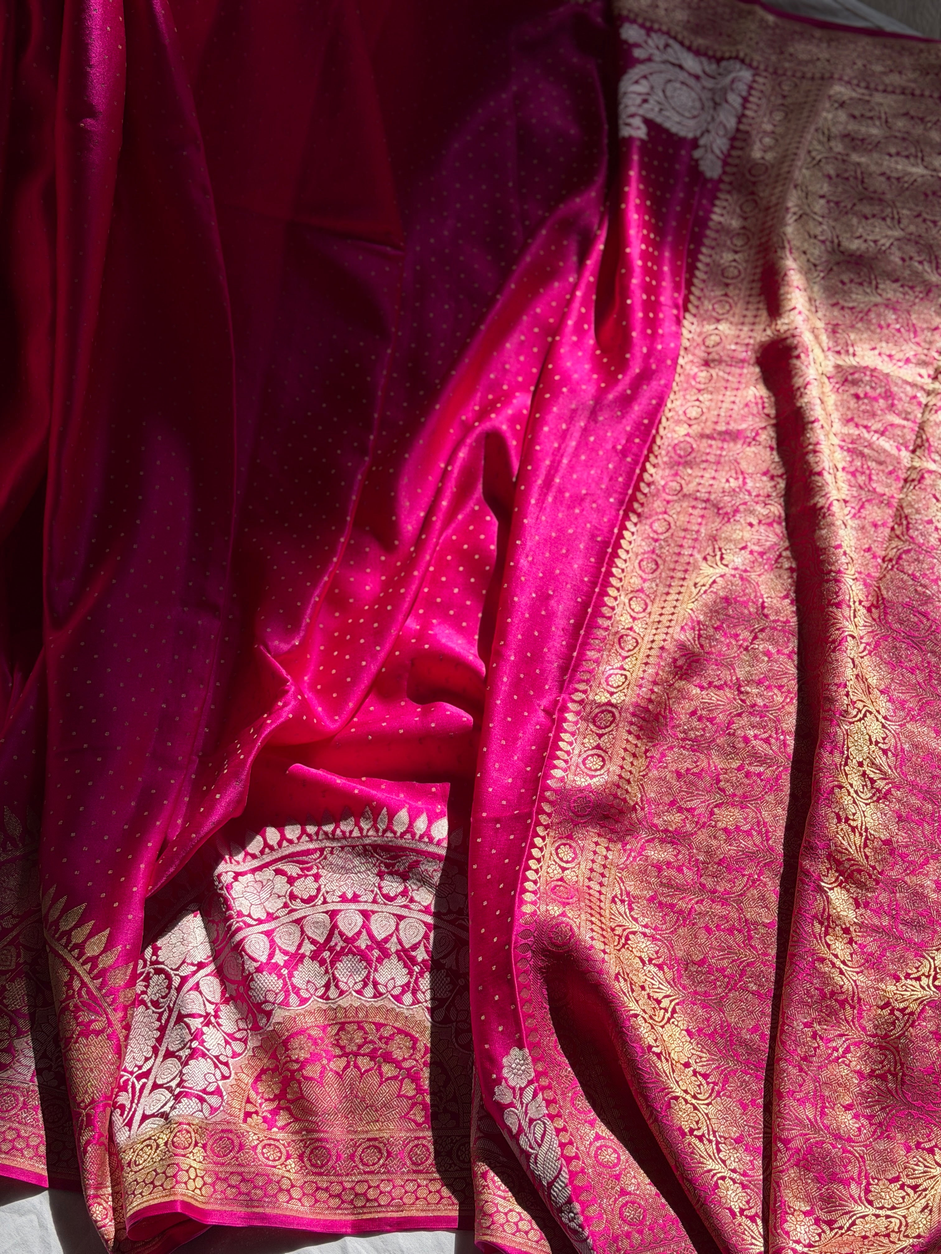 Banarasi Mashru Pure Silk Sona Roopa Saree