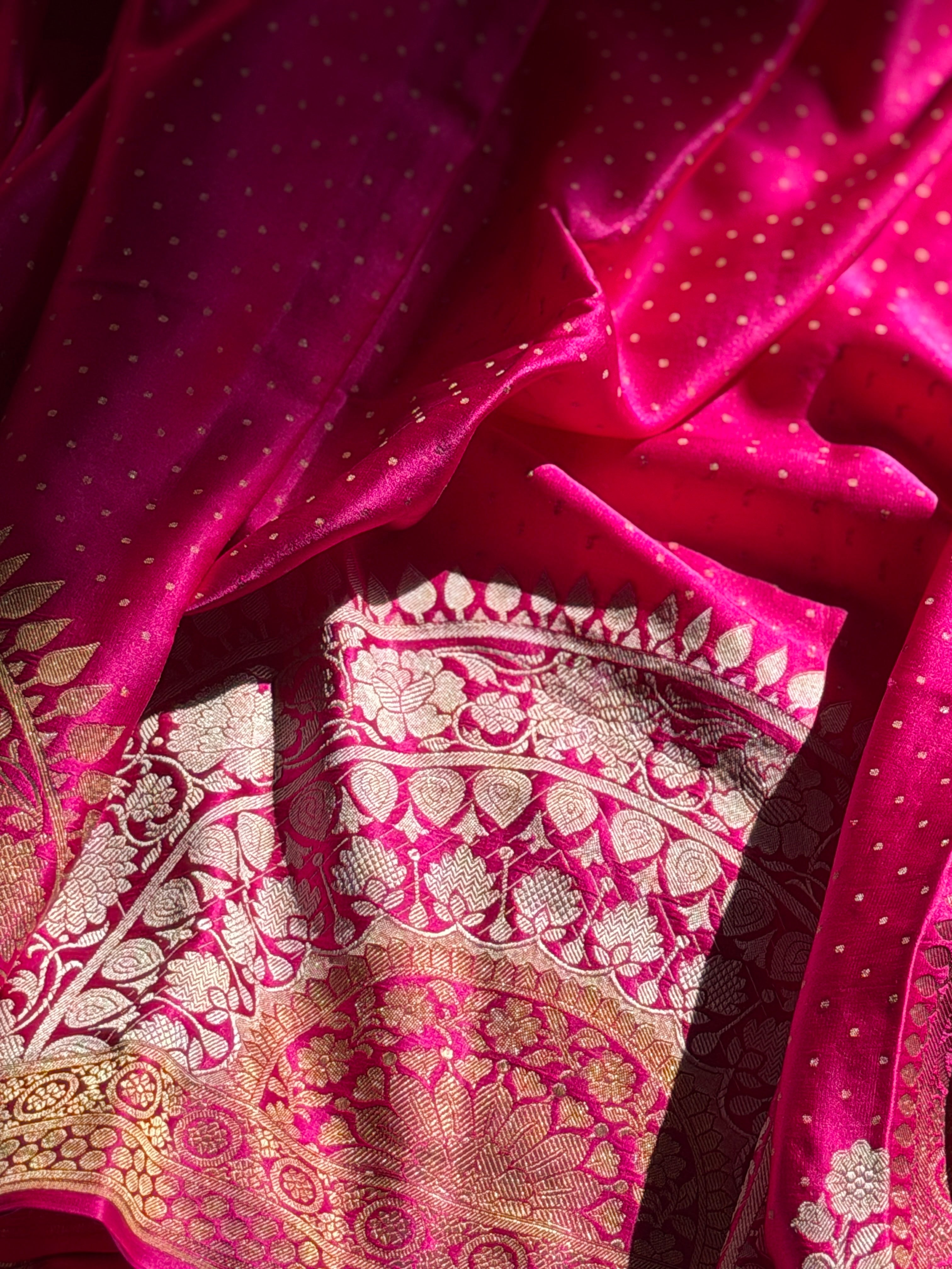 Banarasi Mashru Pure Silk Sona Roopa Saree