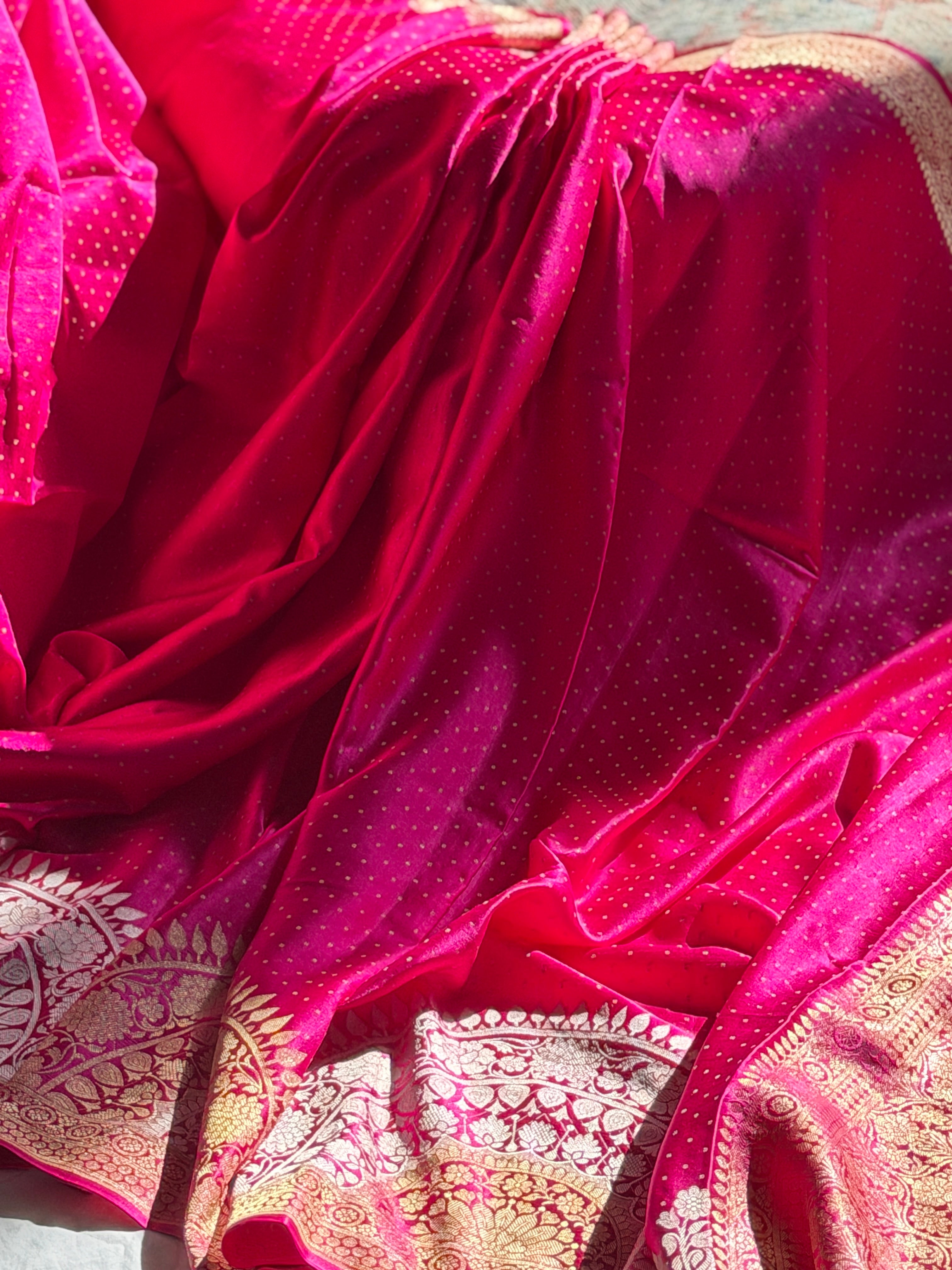 Banarasi Mashru Pure Silk Sona Roopa Saree