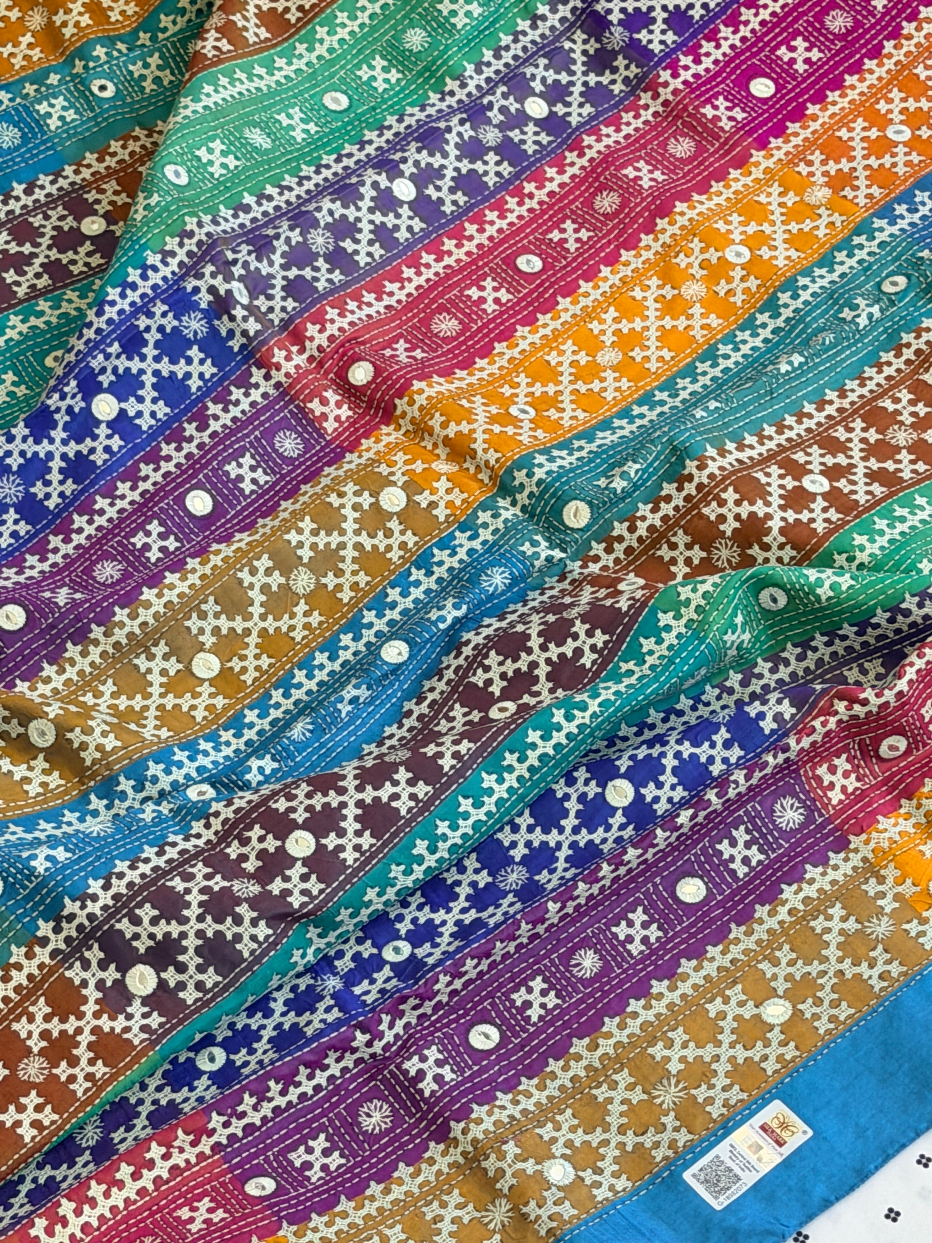 Kantha Stitch Saree