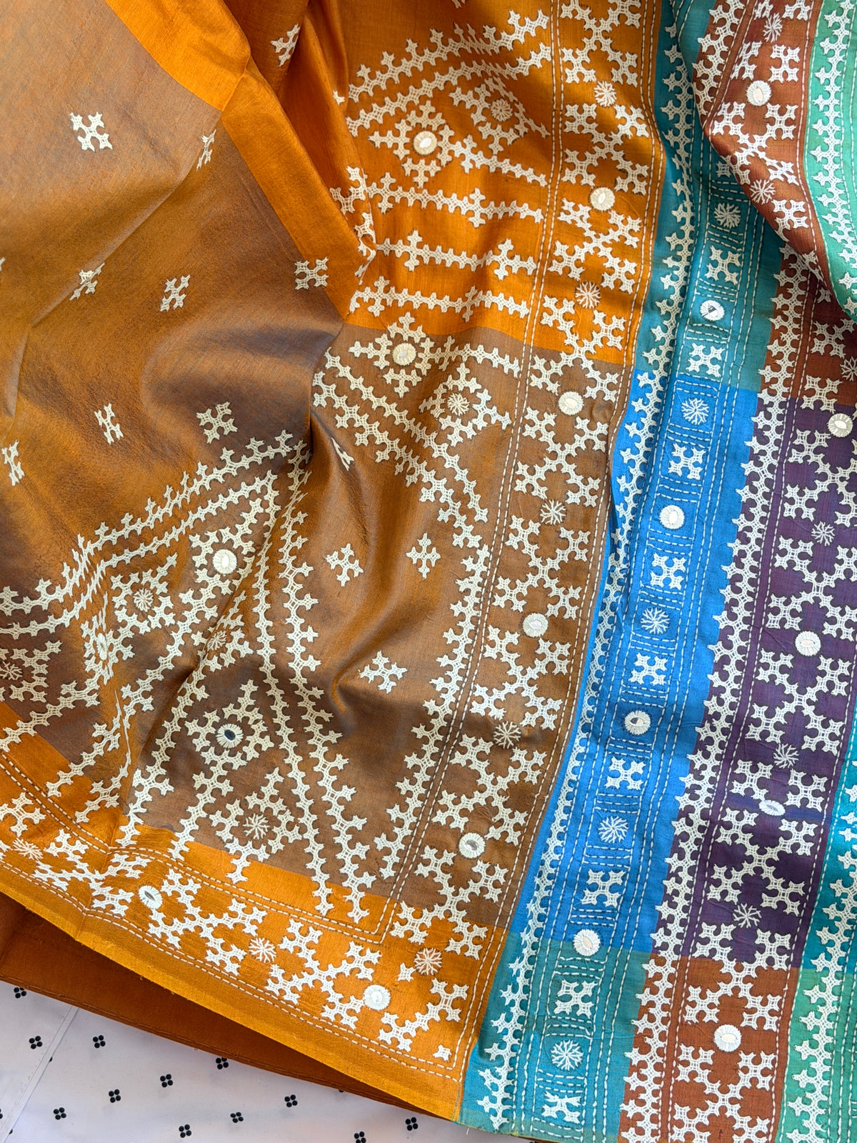 Kantha Stitch Saree