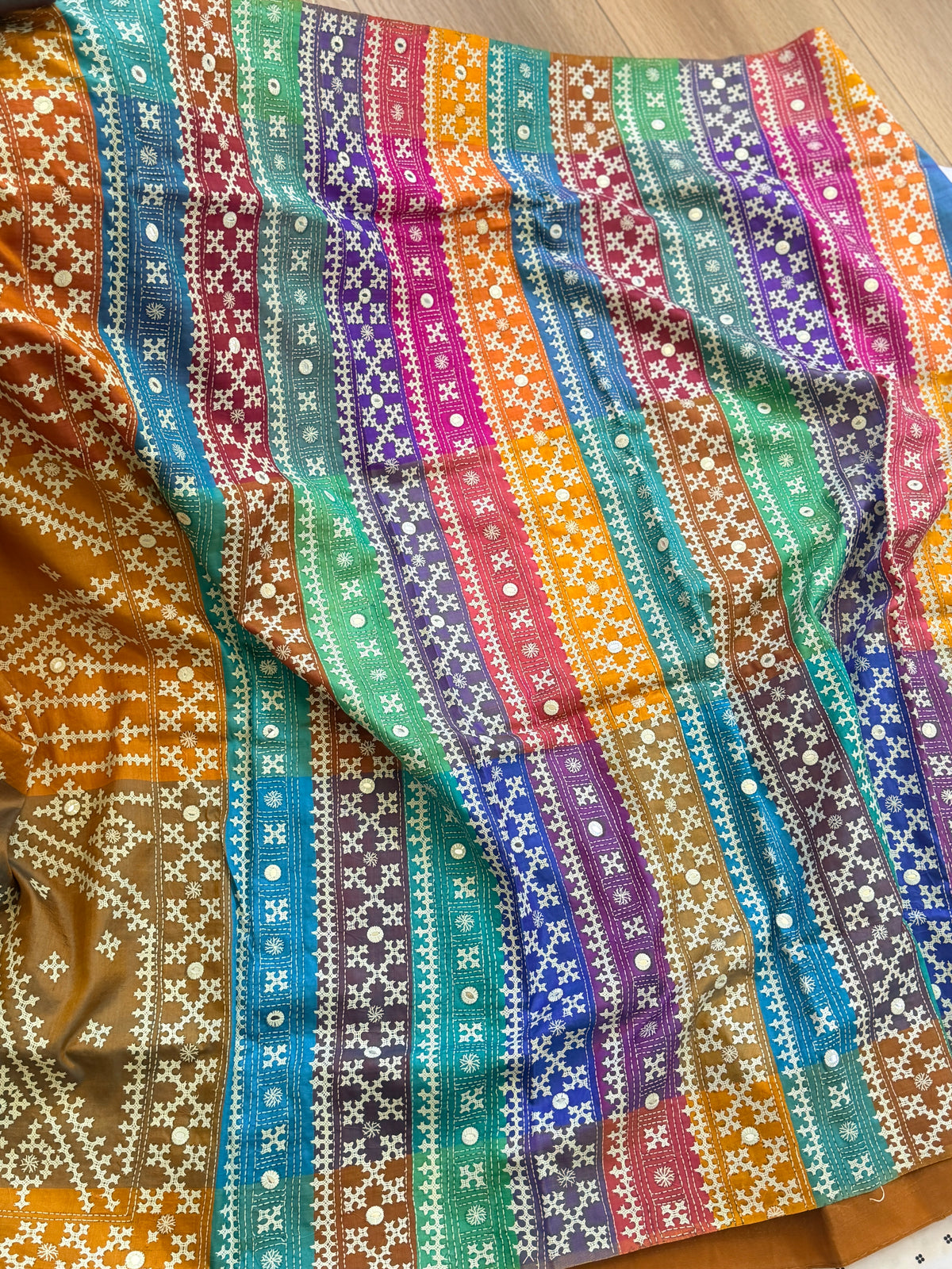 Kantha Stitch Saree