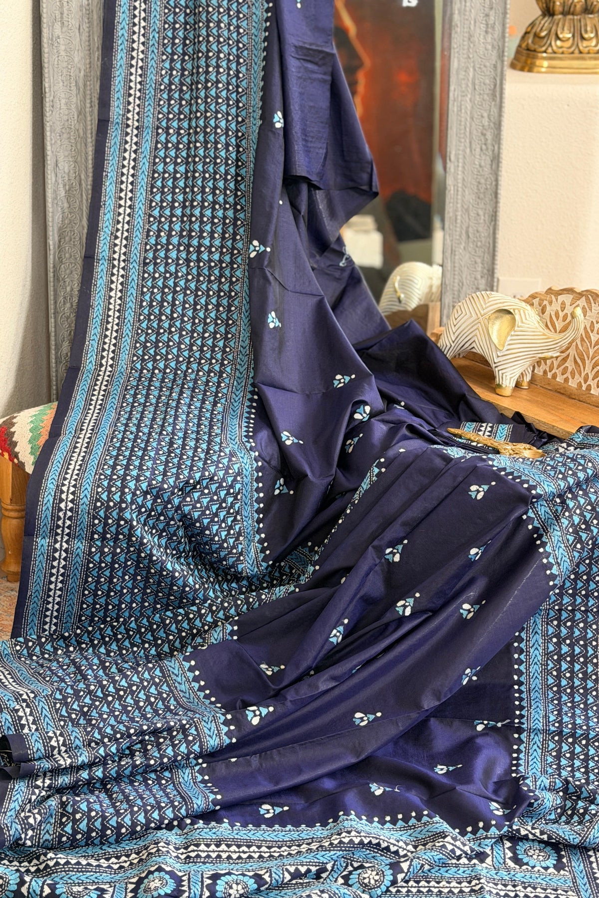 Kantha Stitch Saree