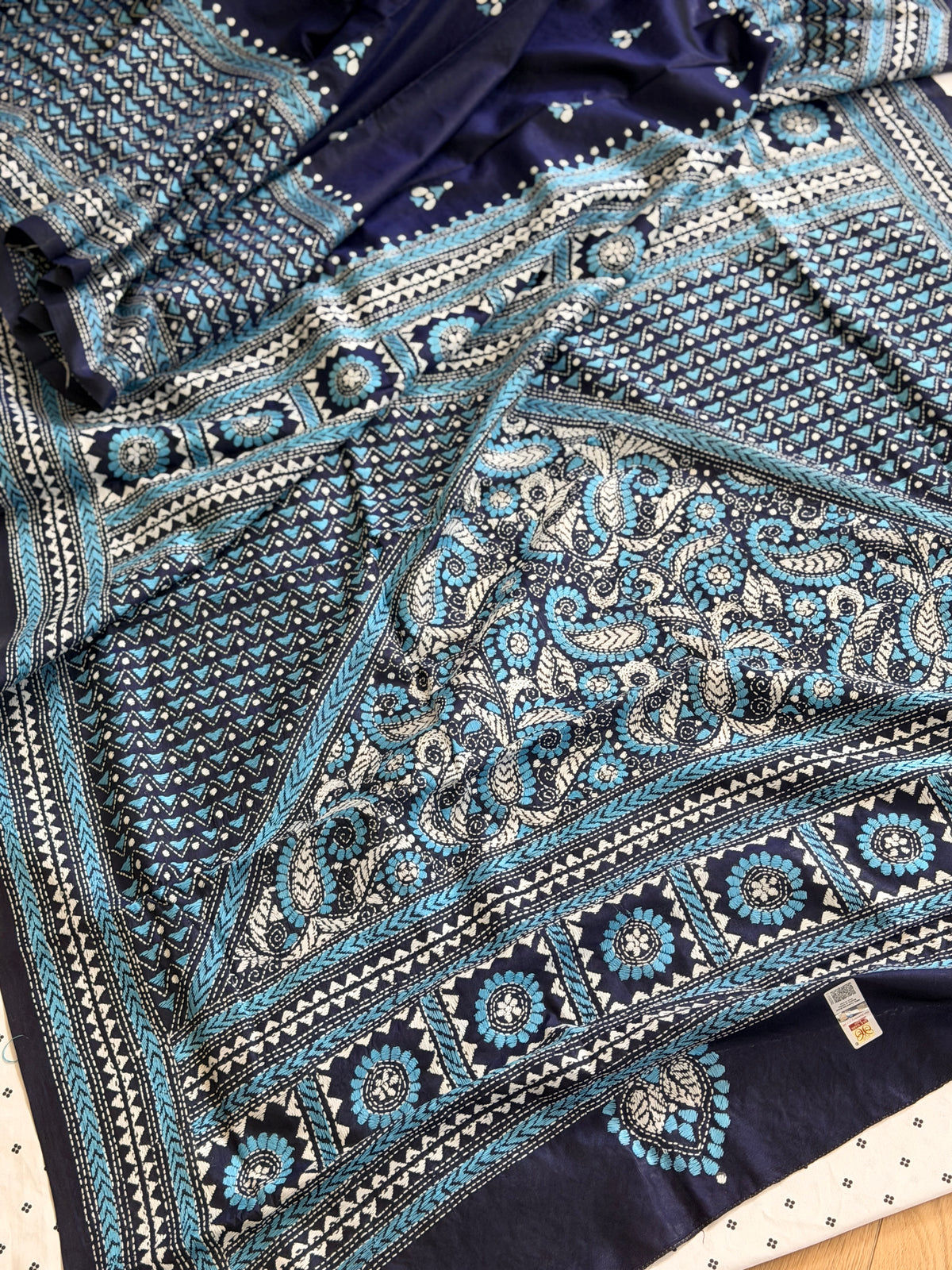 Kantha Stitch Saree
