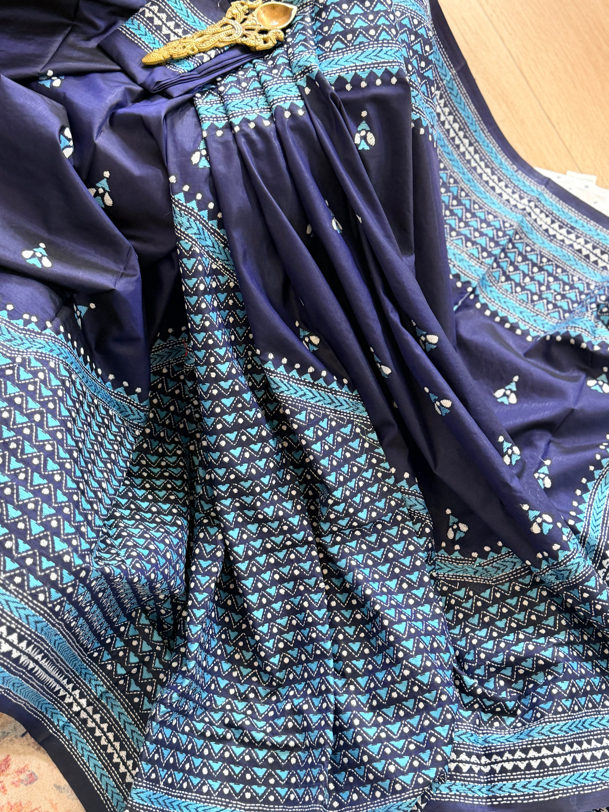 Kantha Stitch Saree