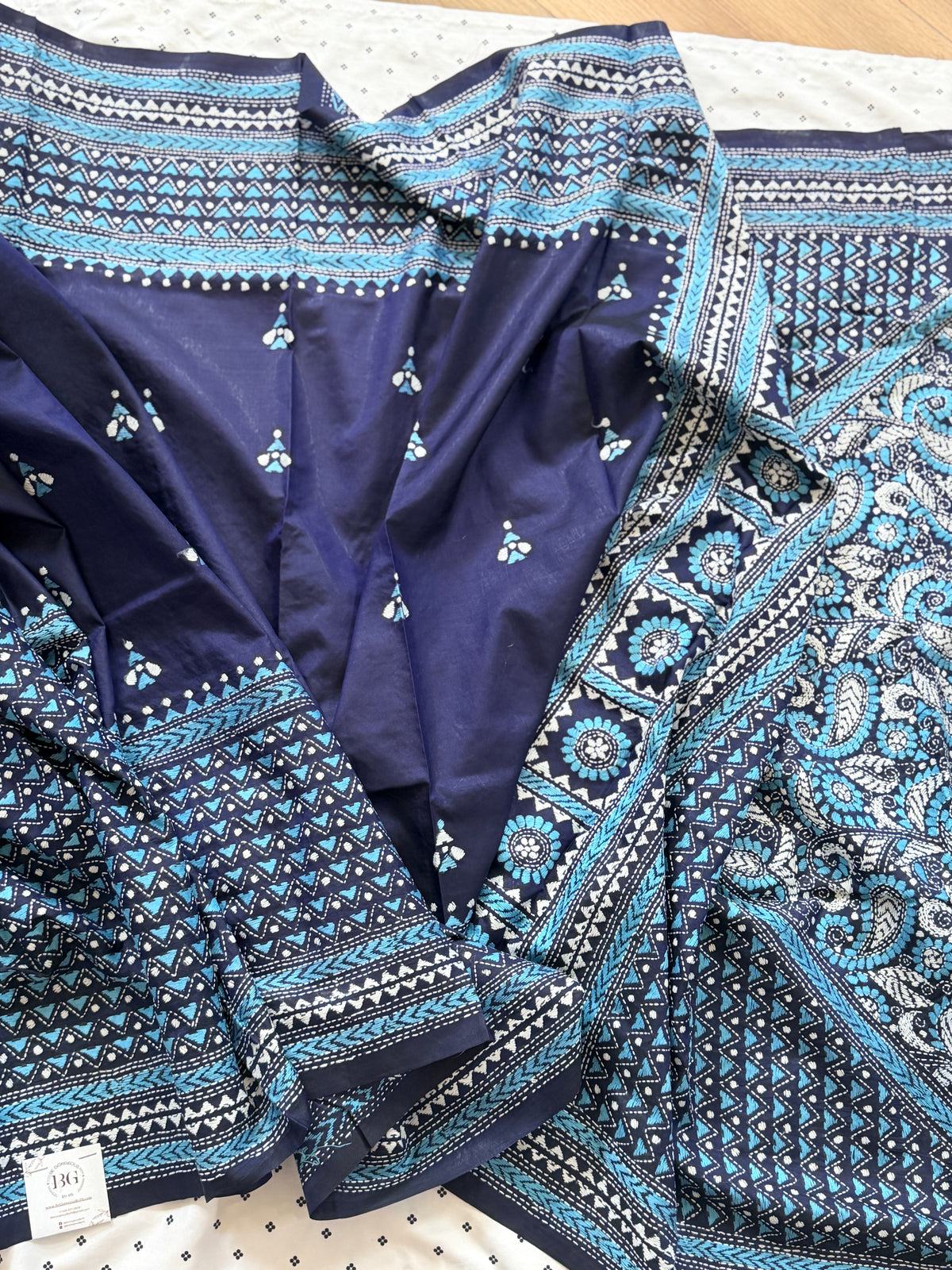 Kantha Stitch Saree