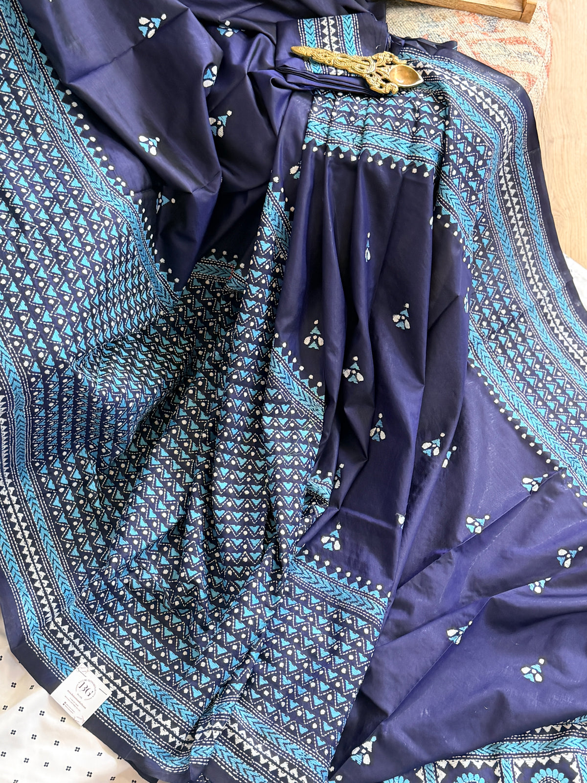 Kantha Stitch Saree