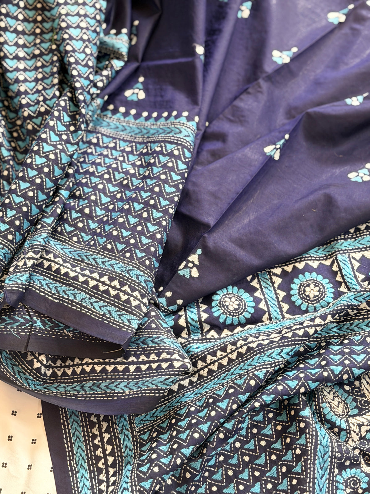 Kantha Stitch Saree