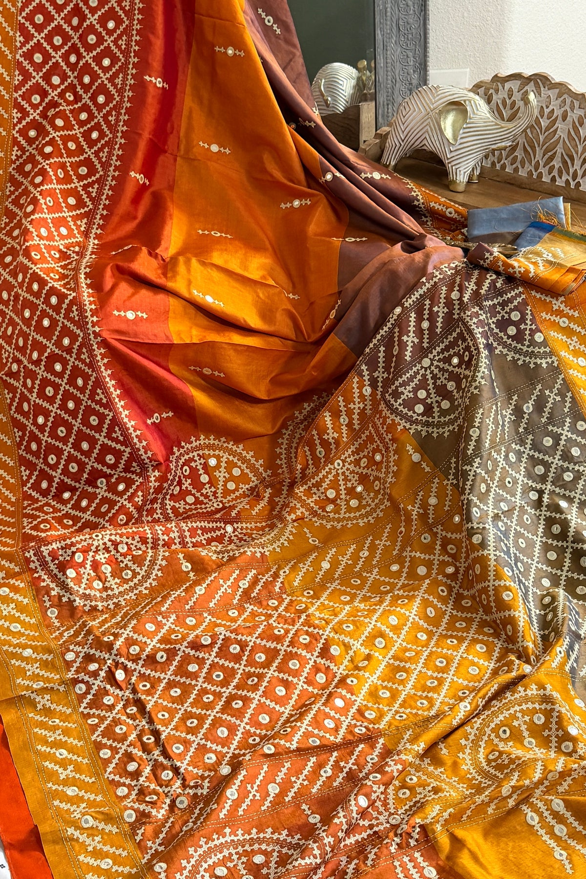 Kantha Stitch Saree