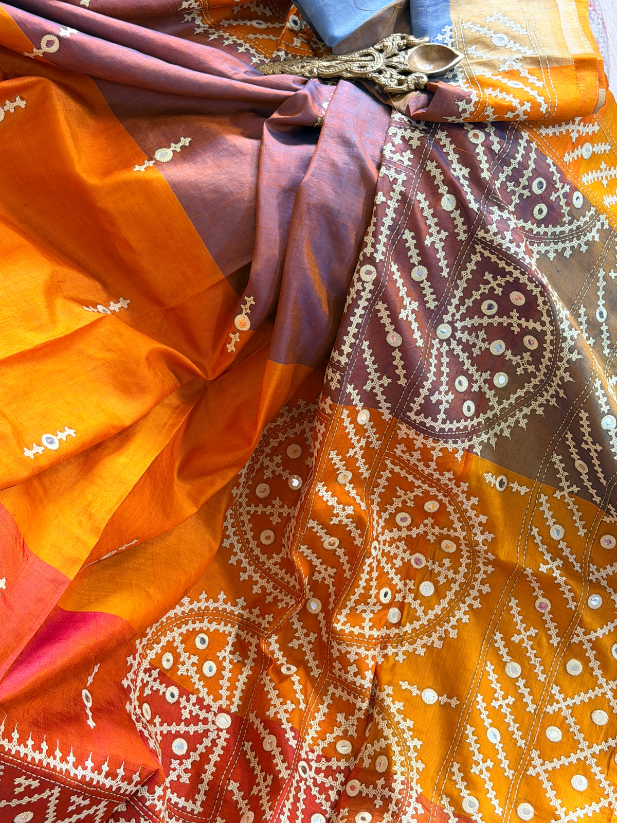 Kantha Stitch Saree