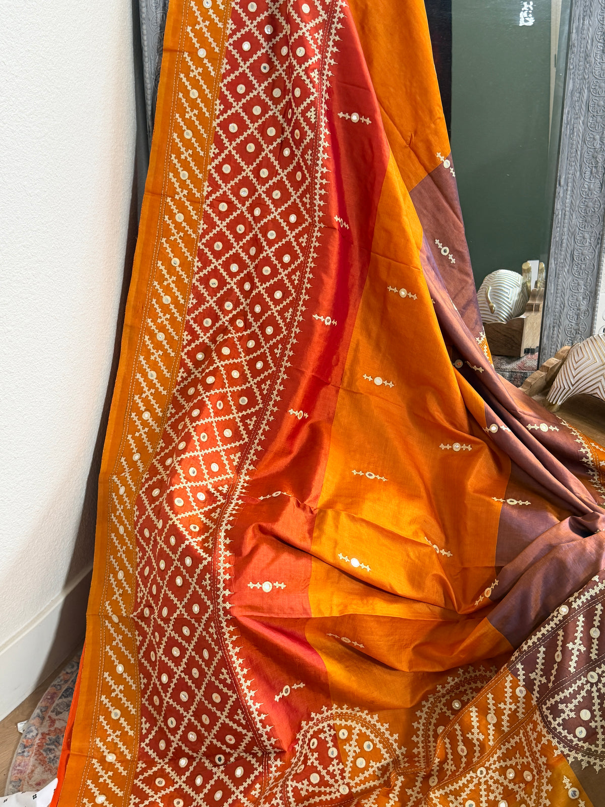 Kantha Stitch Saree
