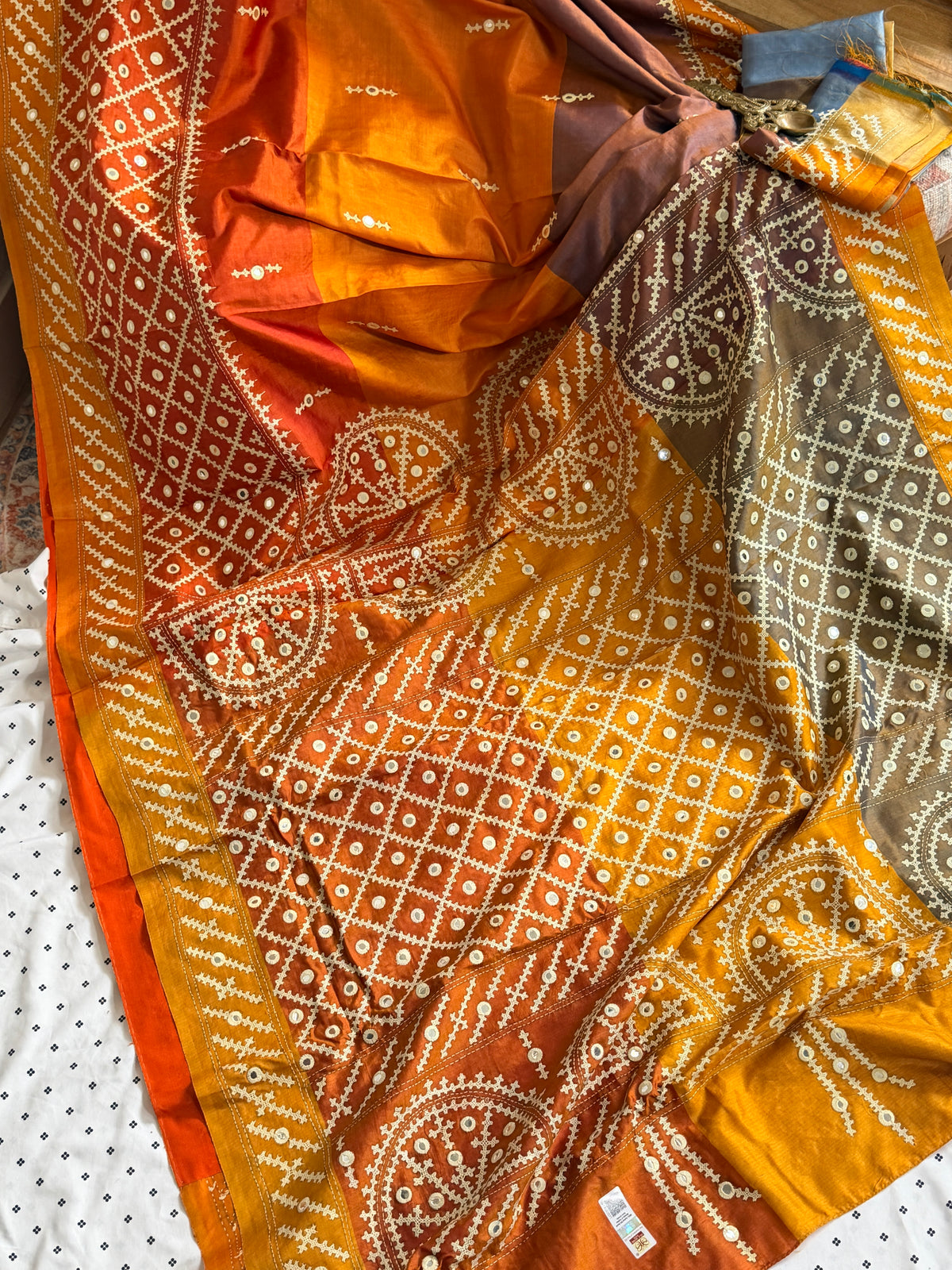 Kantha Stitch Saree
