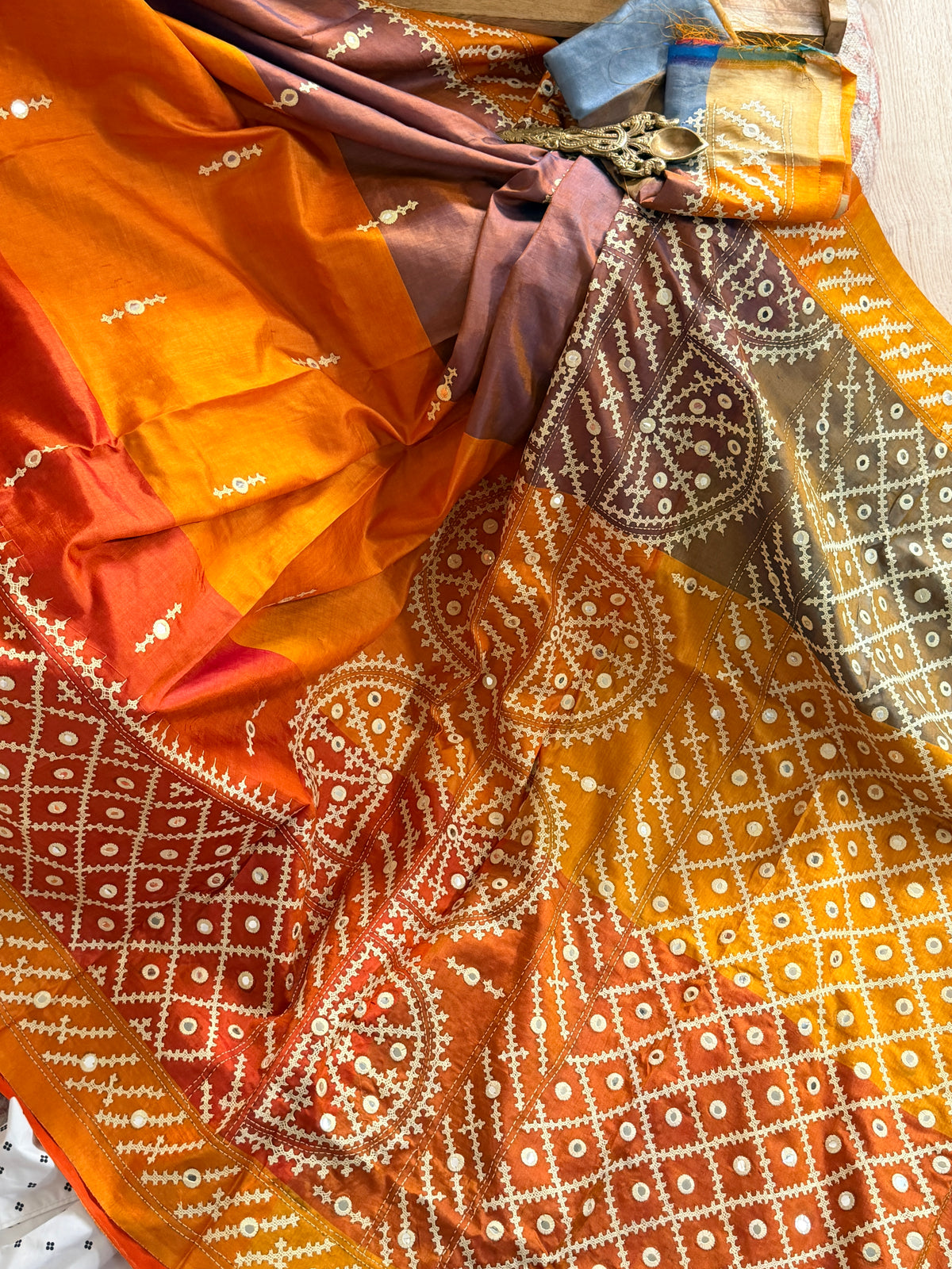 Kantha Stitch Saree