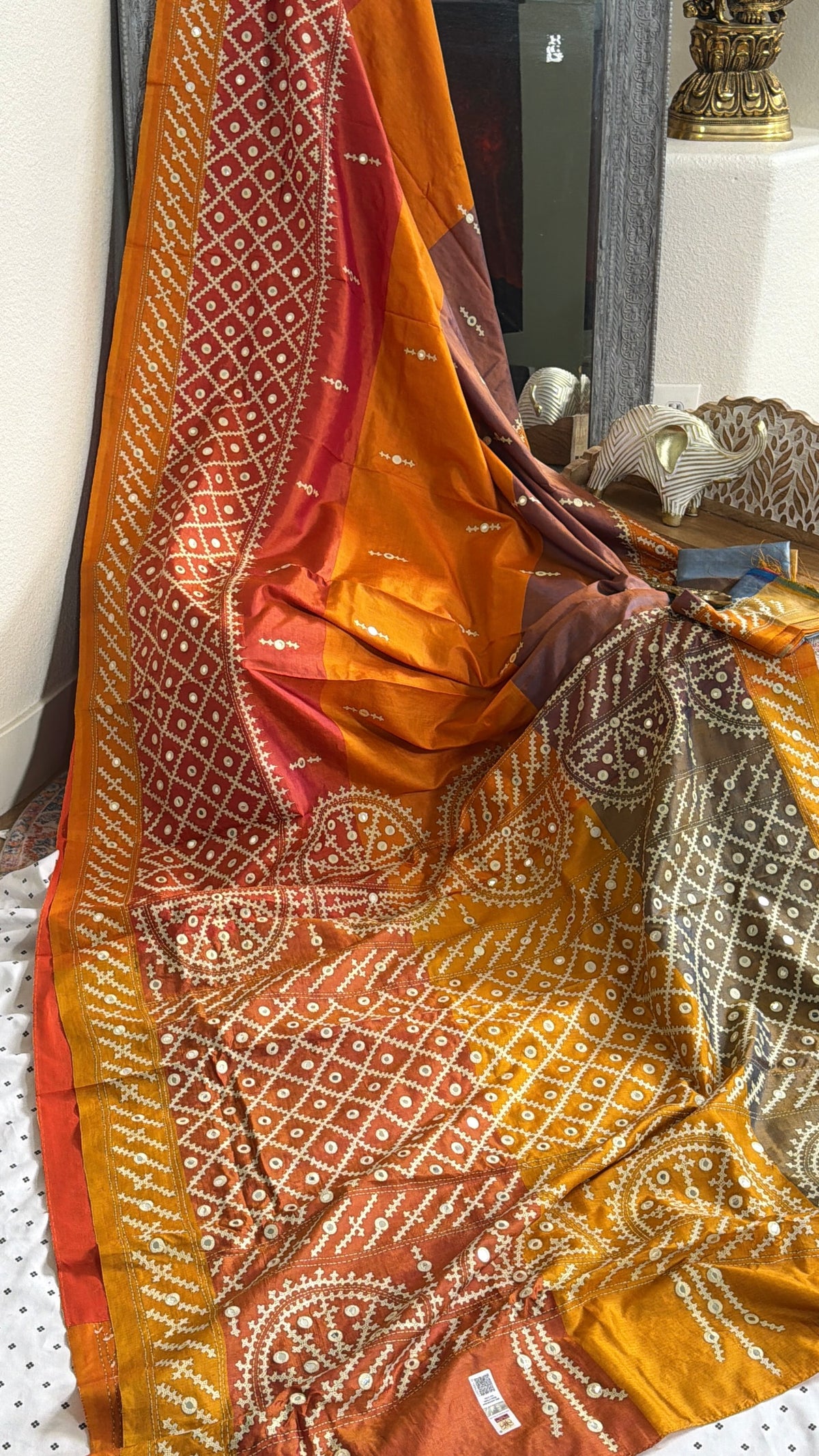 Kantha Stitch Saree