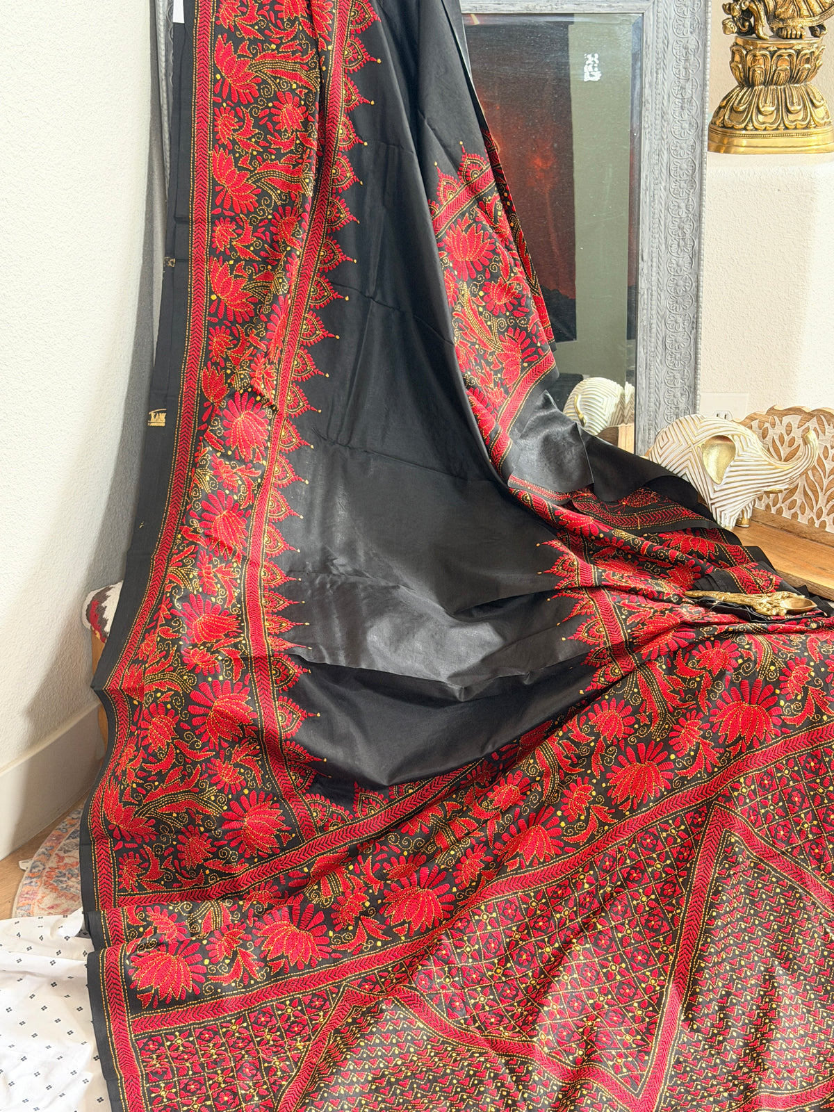 Kantha Stitch Saree