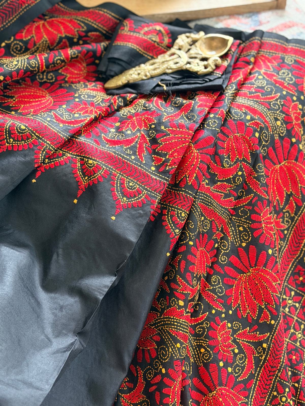 Kantha Stitch Saree