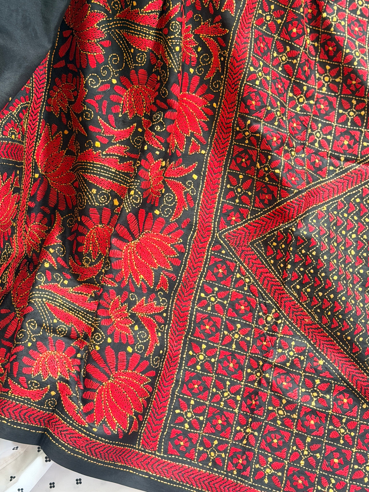 Kantha Stitch Saree