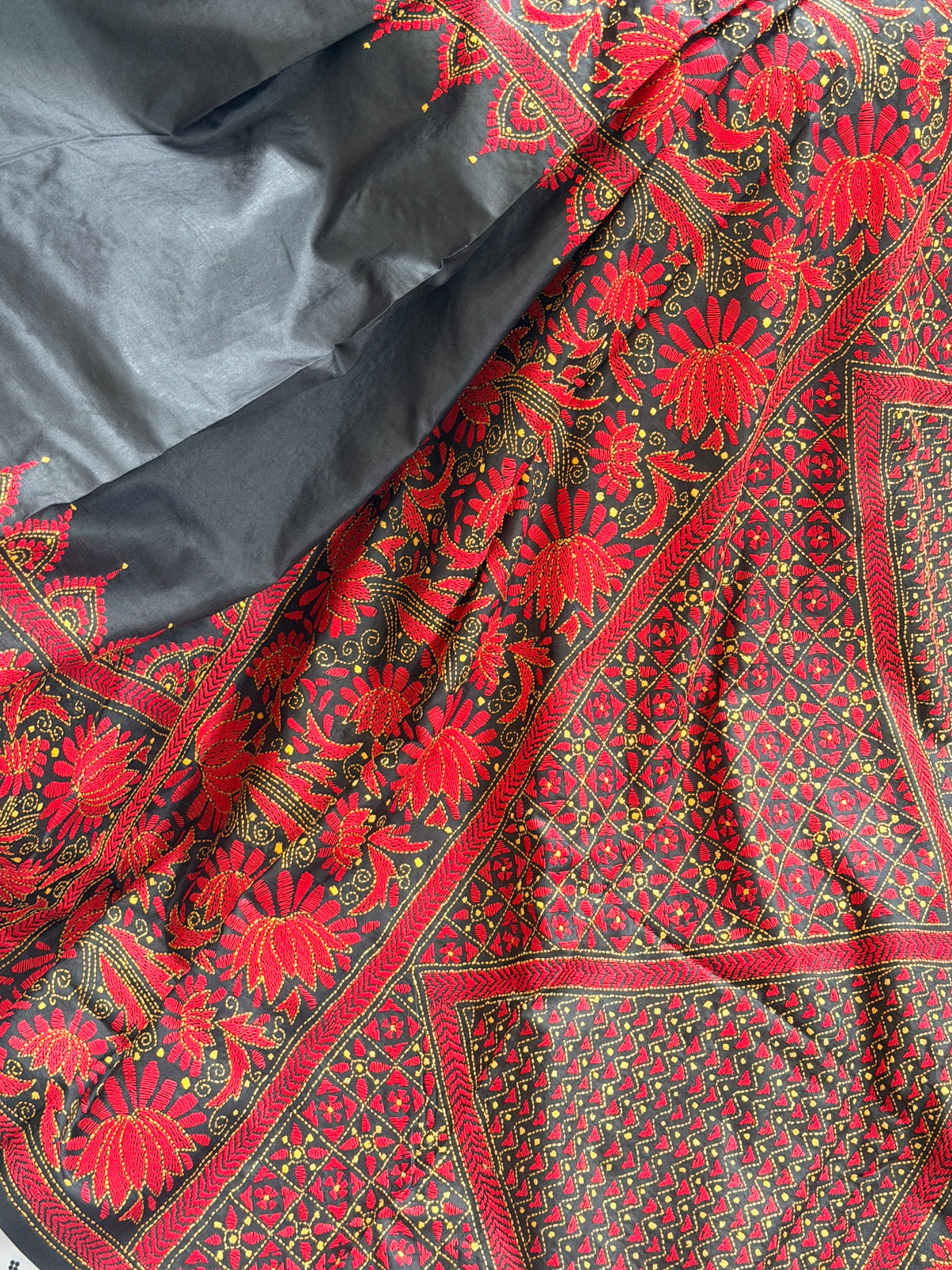 Kantha Stitch Saree