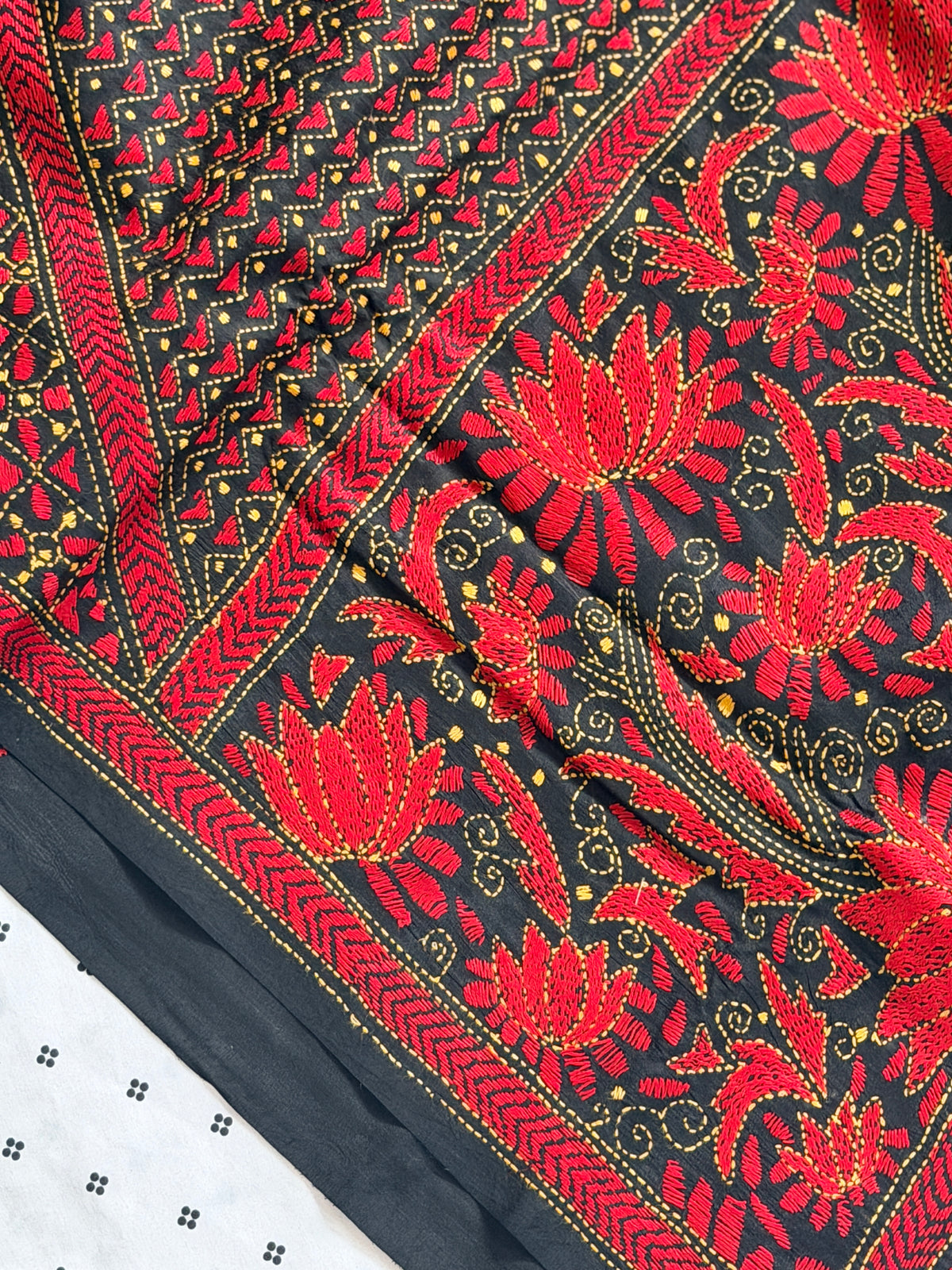 Kantha Stitch Saree