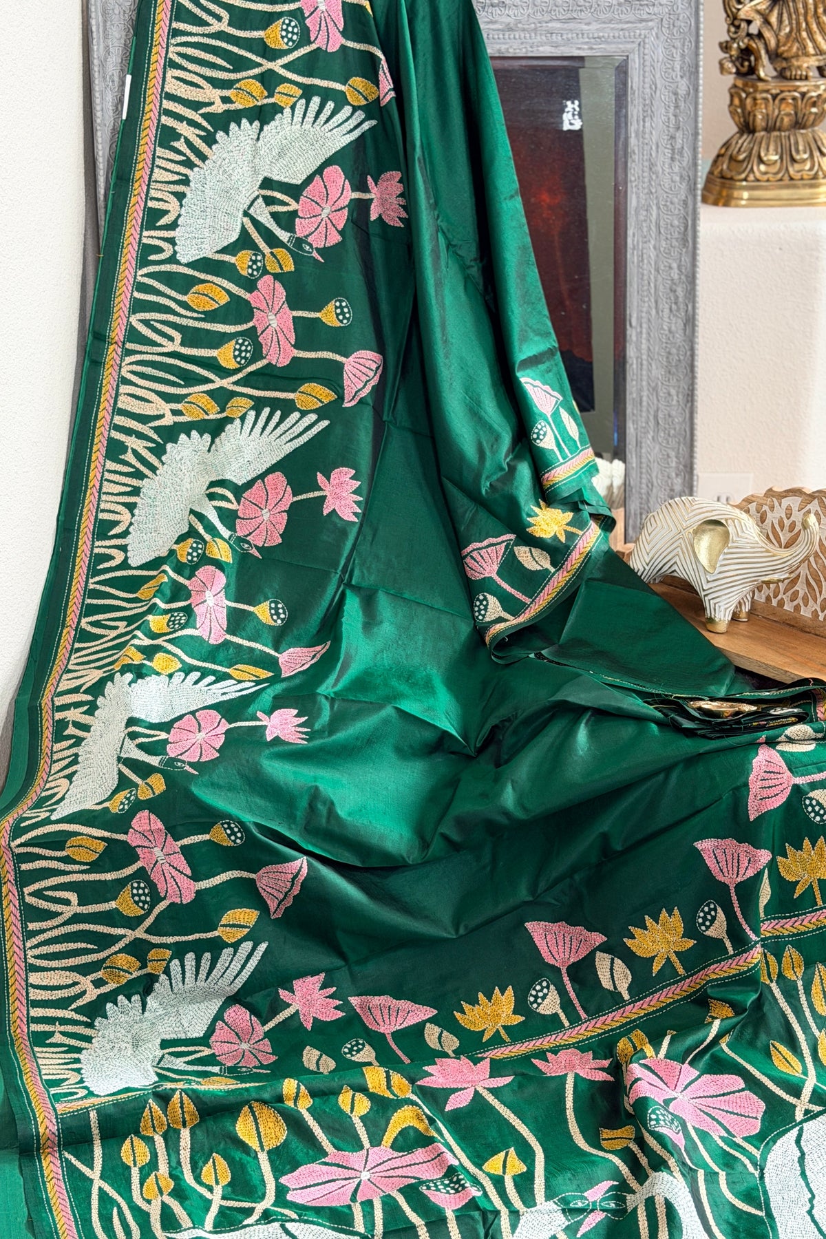 Kantha Stitch Saree