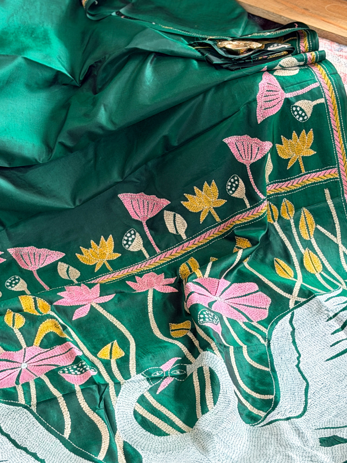 Kantha Stitch Saree
