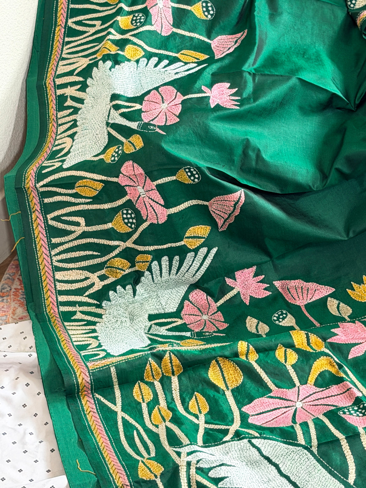 Kantha Stitch Saree