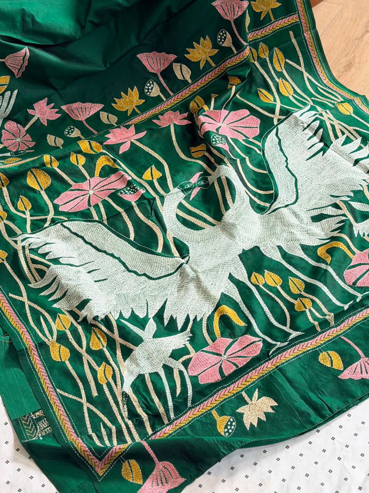 Kantha Stitch Saree