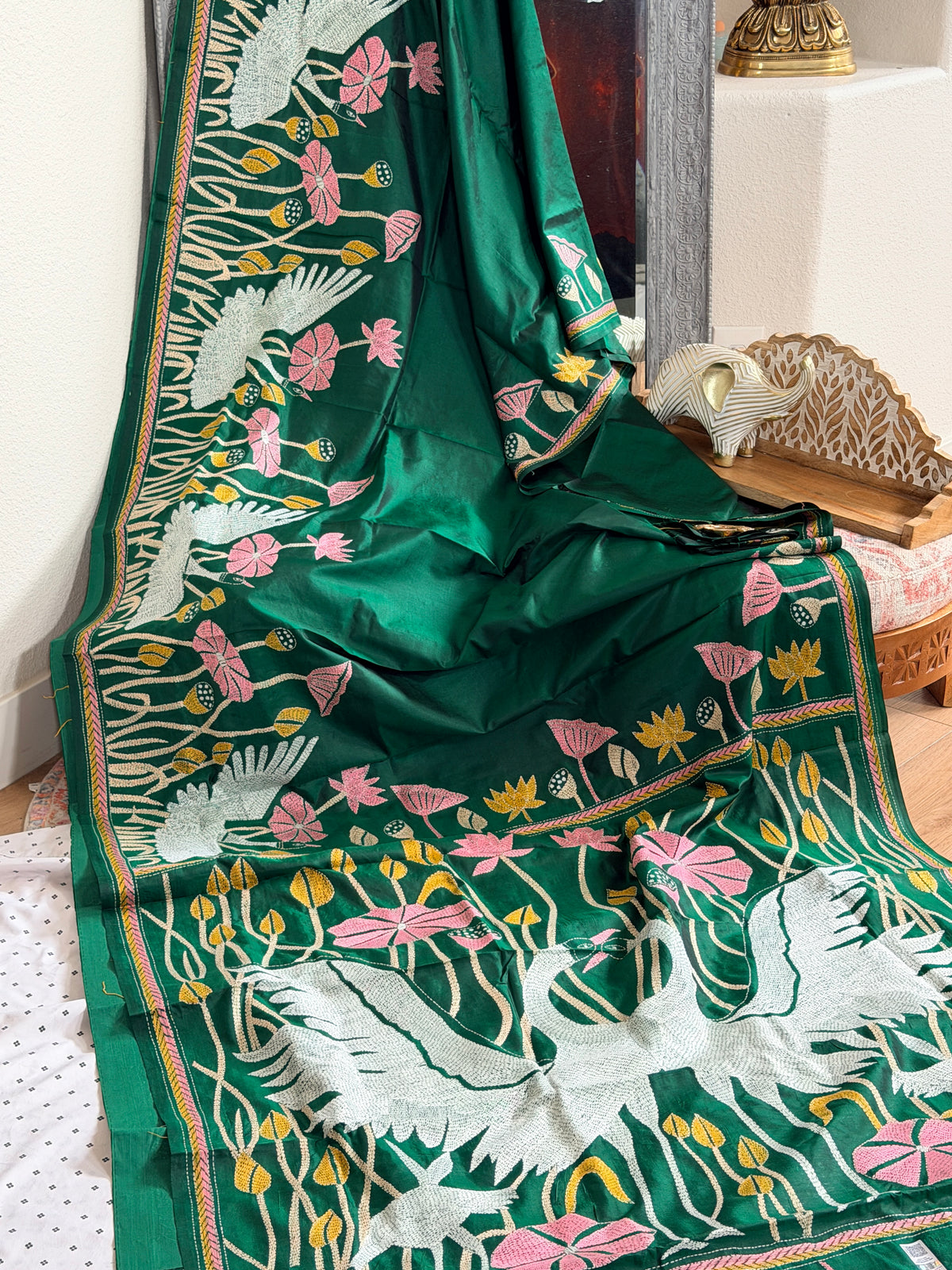 Kantha Stitch Saree