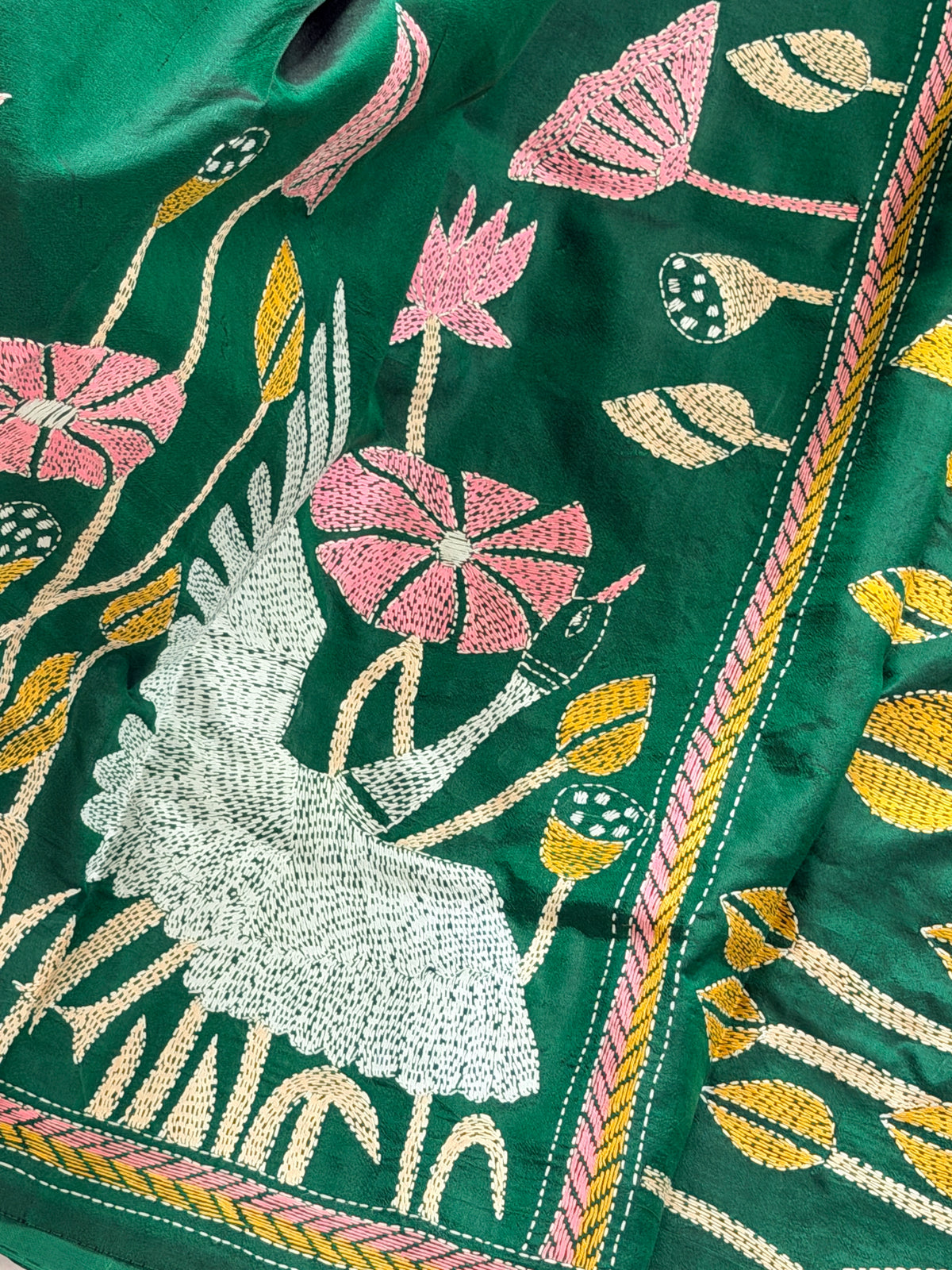 Kantha Stitch Saree