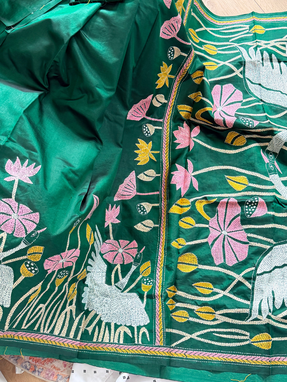 Kantha Stitch Saree