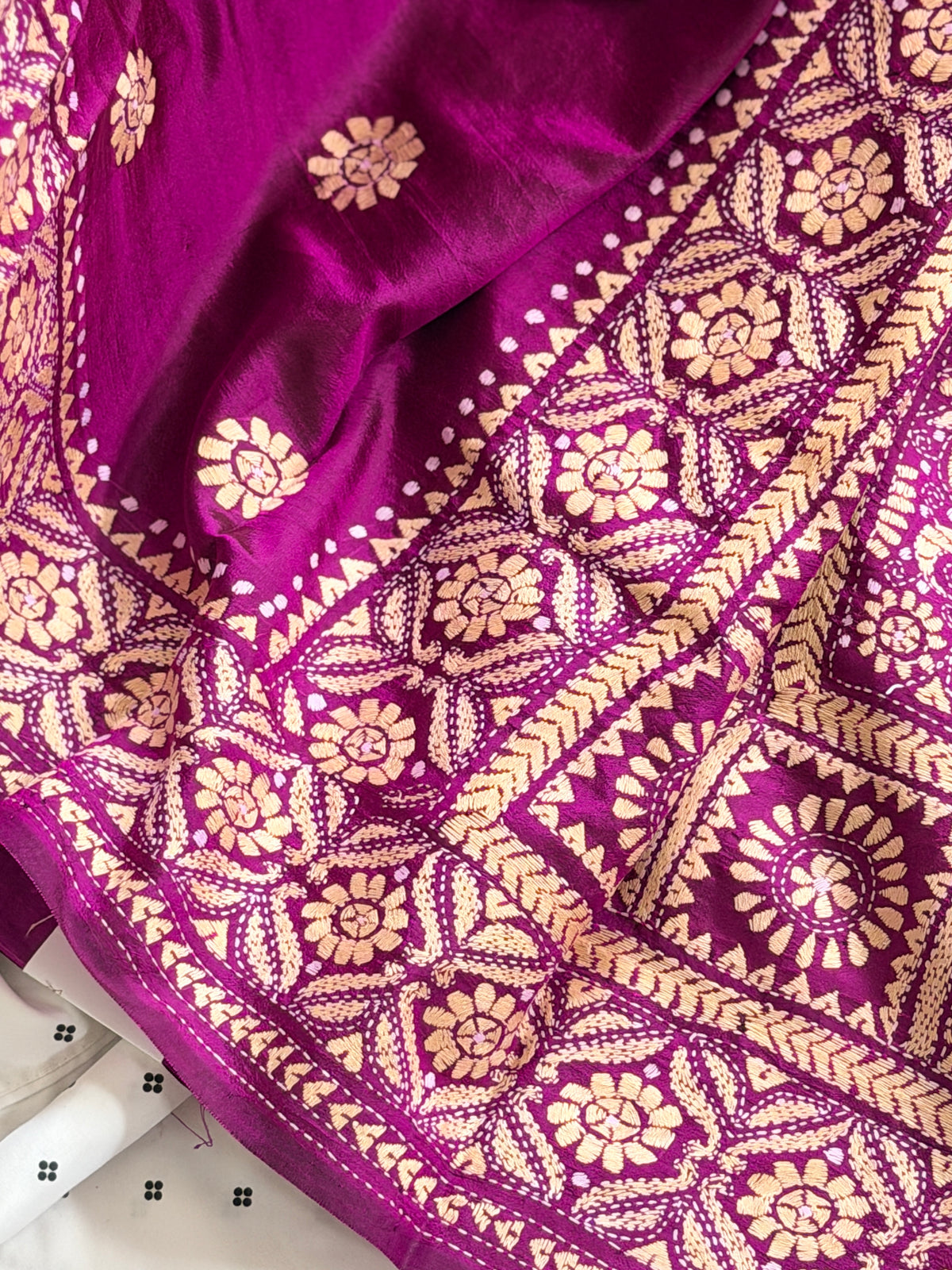 Kantha Stitch Saree