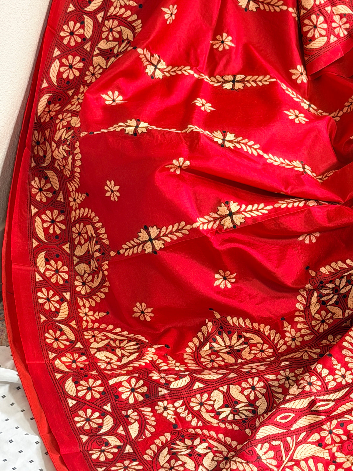 Kantha Stitch Saree