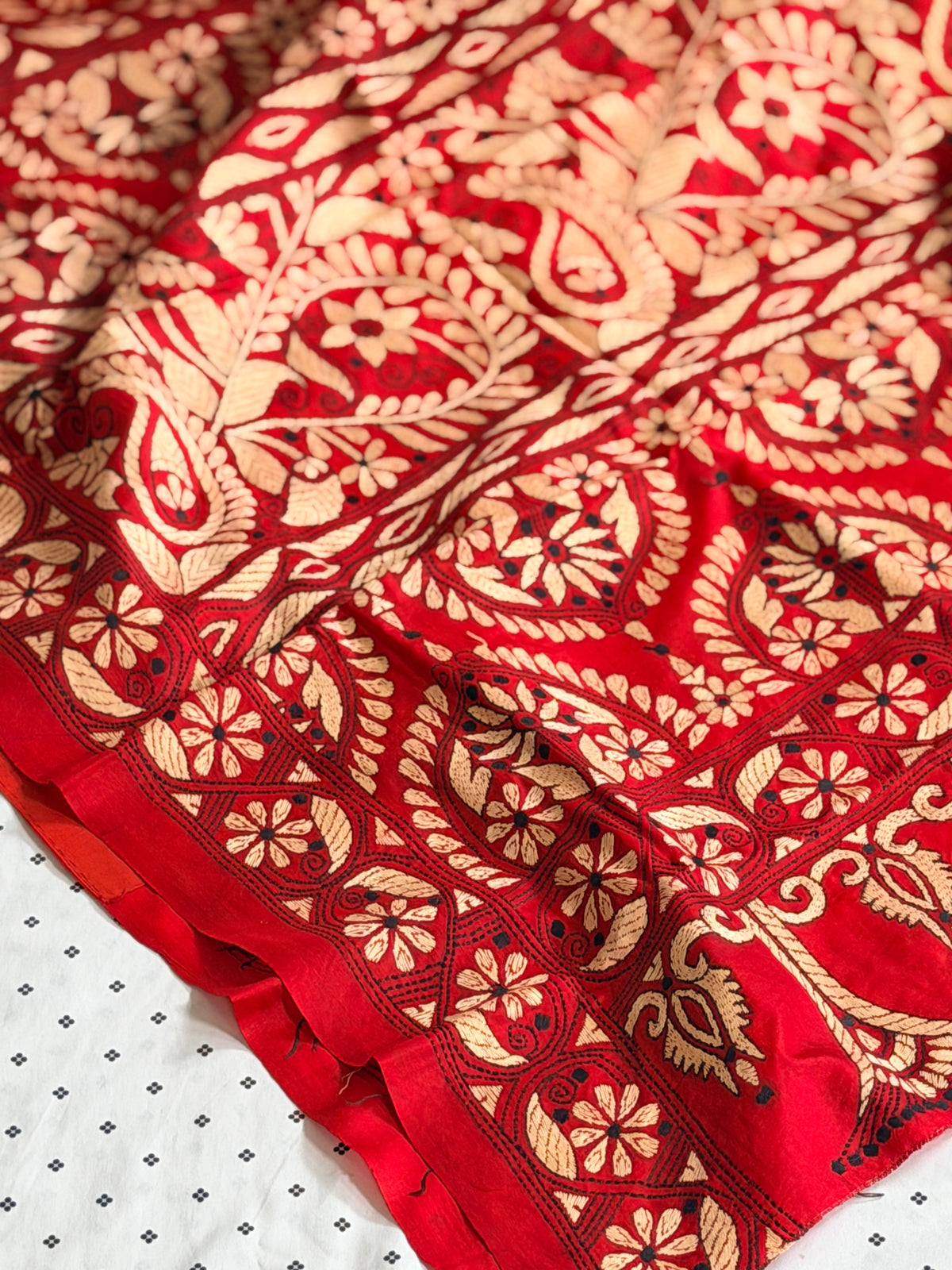 Kantha Stitch Saree