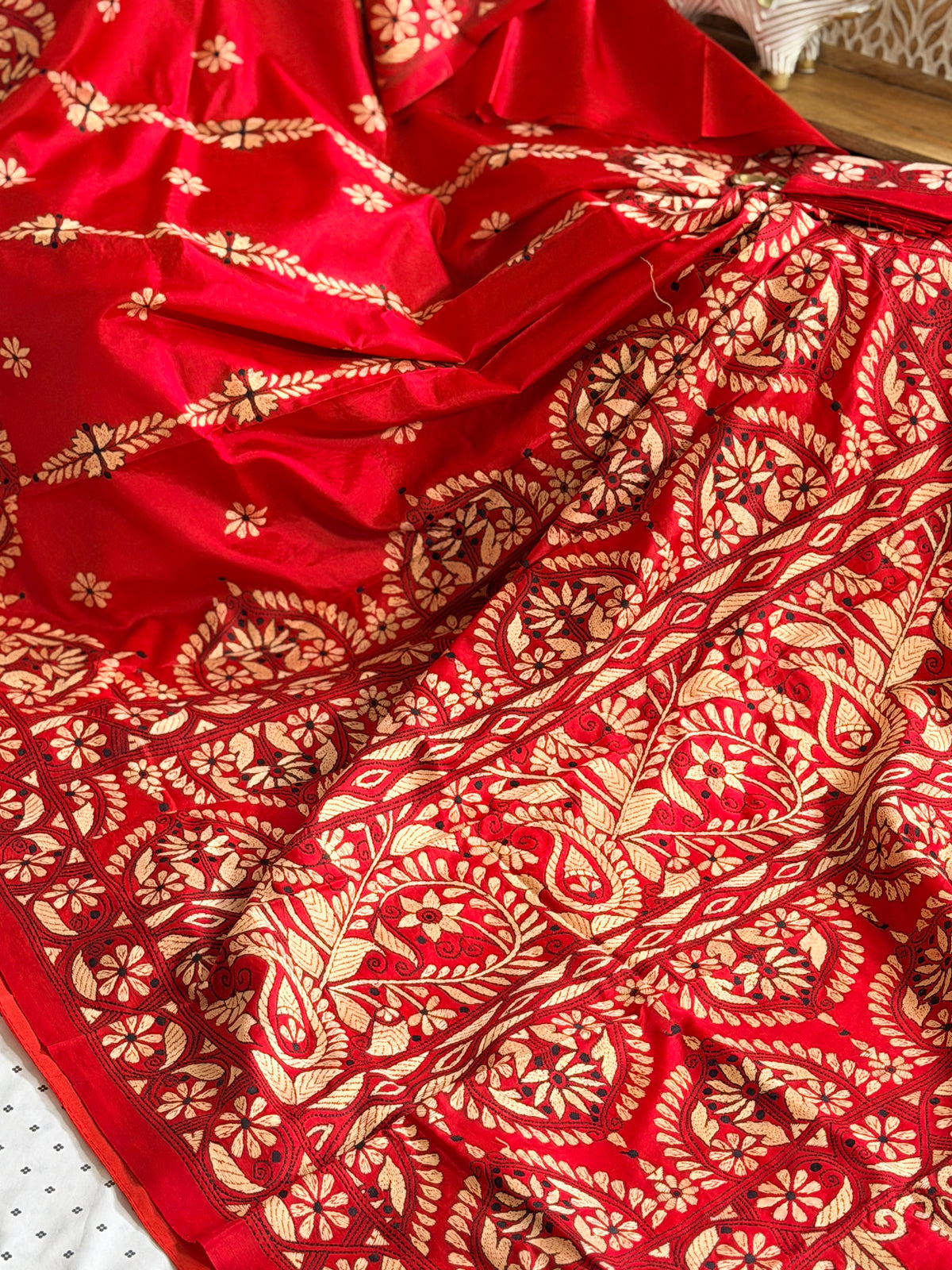 Kantha Stitch Saree
