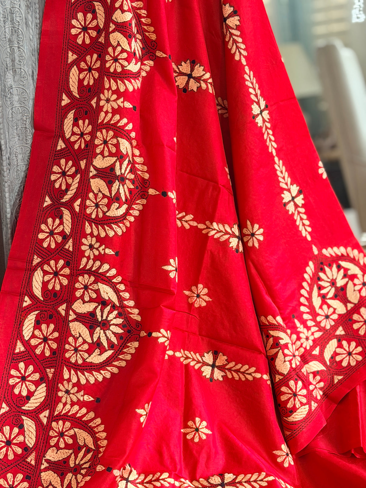 Kantha Stitch Saree