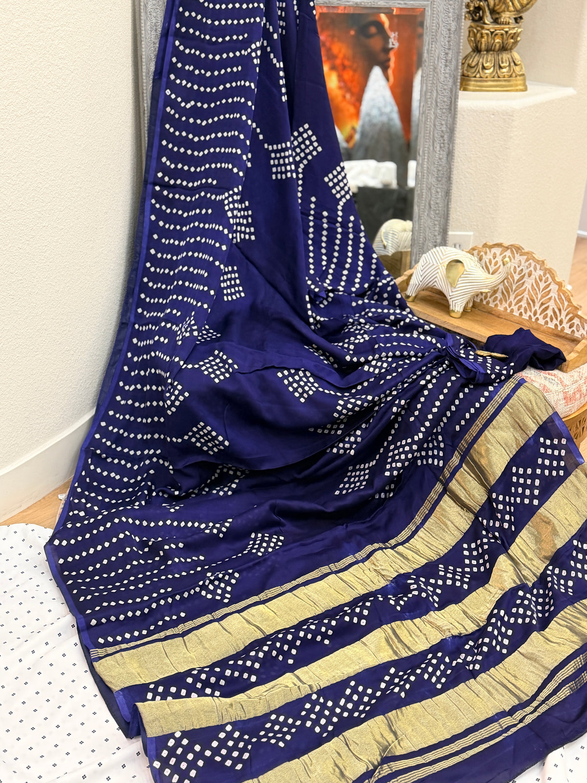 Bandhani Modal Silk Saree