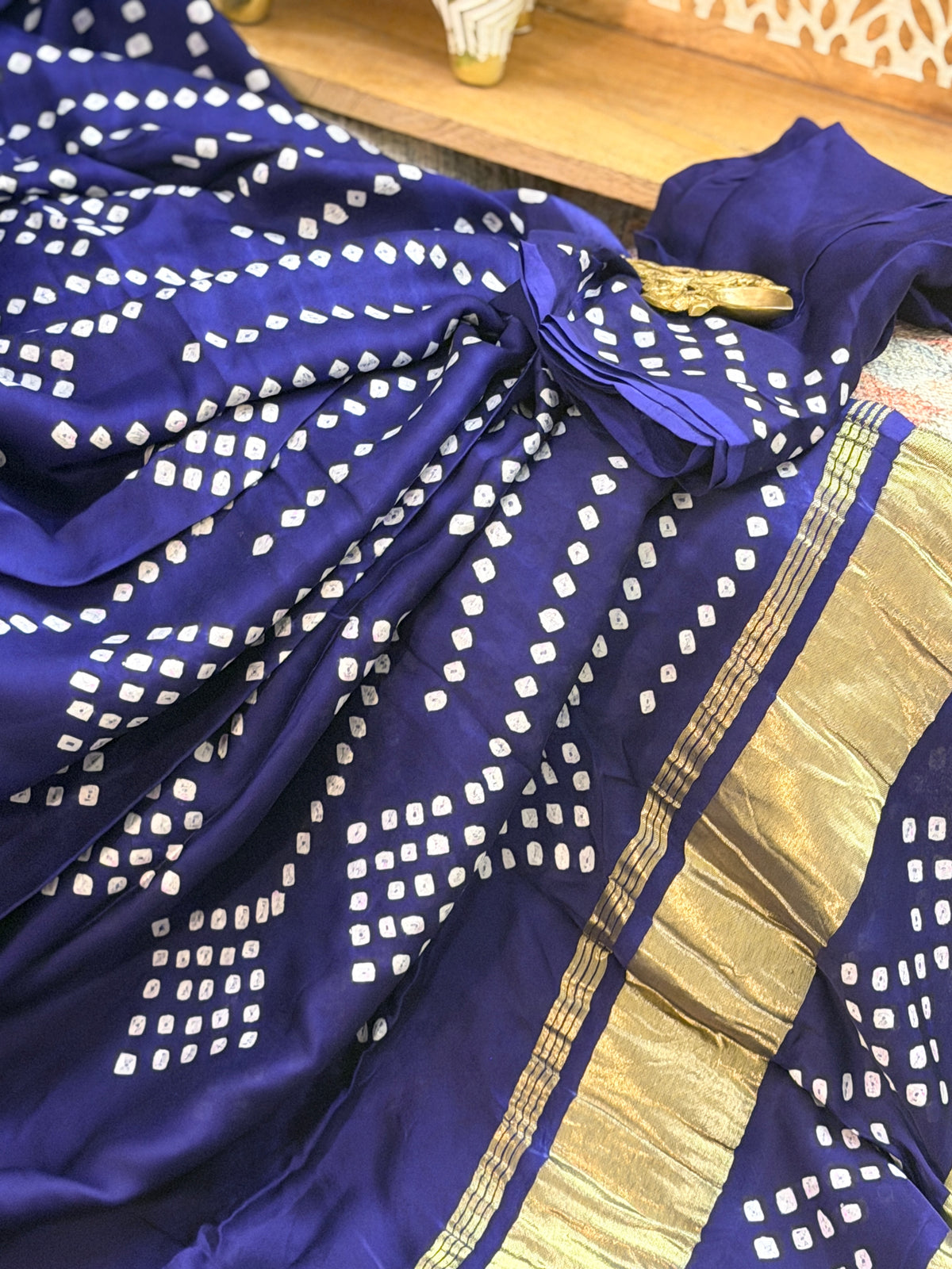 Bandhani Modal Silk Saree