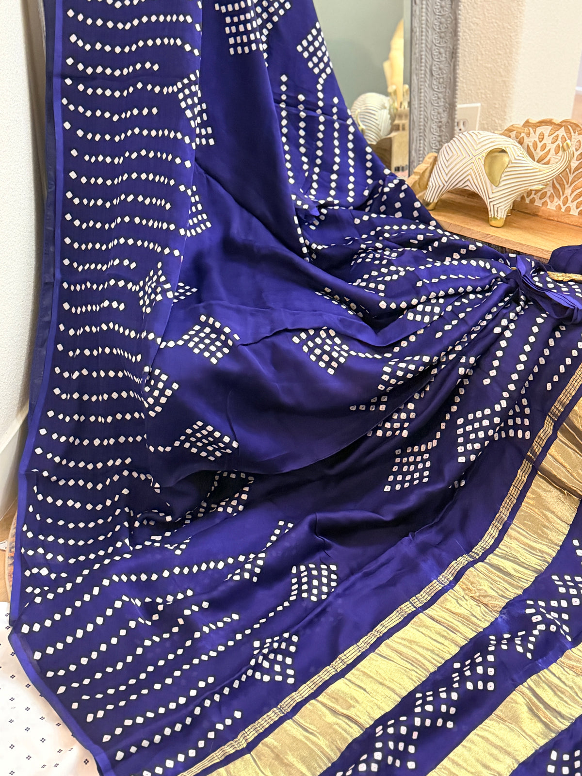Bandhani Modal Silk Saree