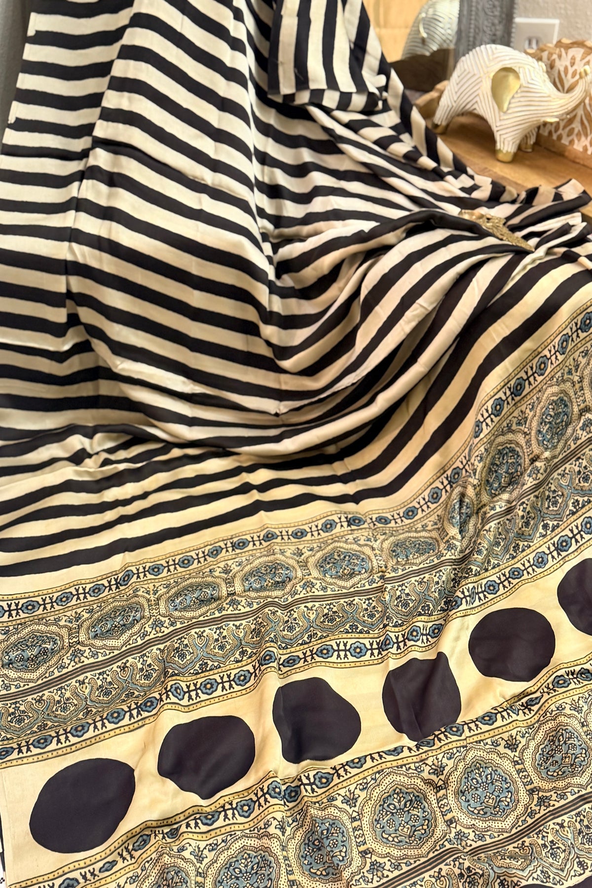 Modal Ajrak Saree