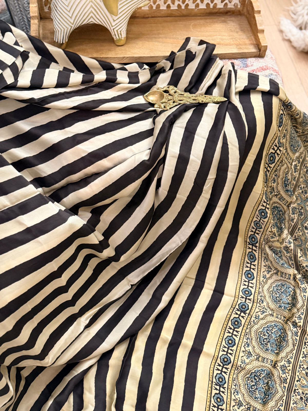Ajrak Modal Silk Saree