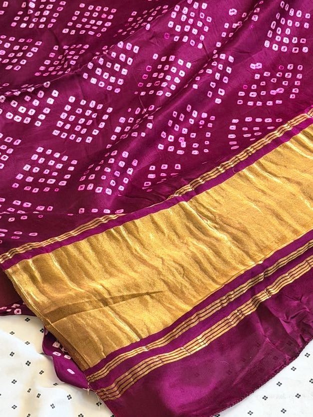 Bandhani Modal Silk Saree